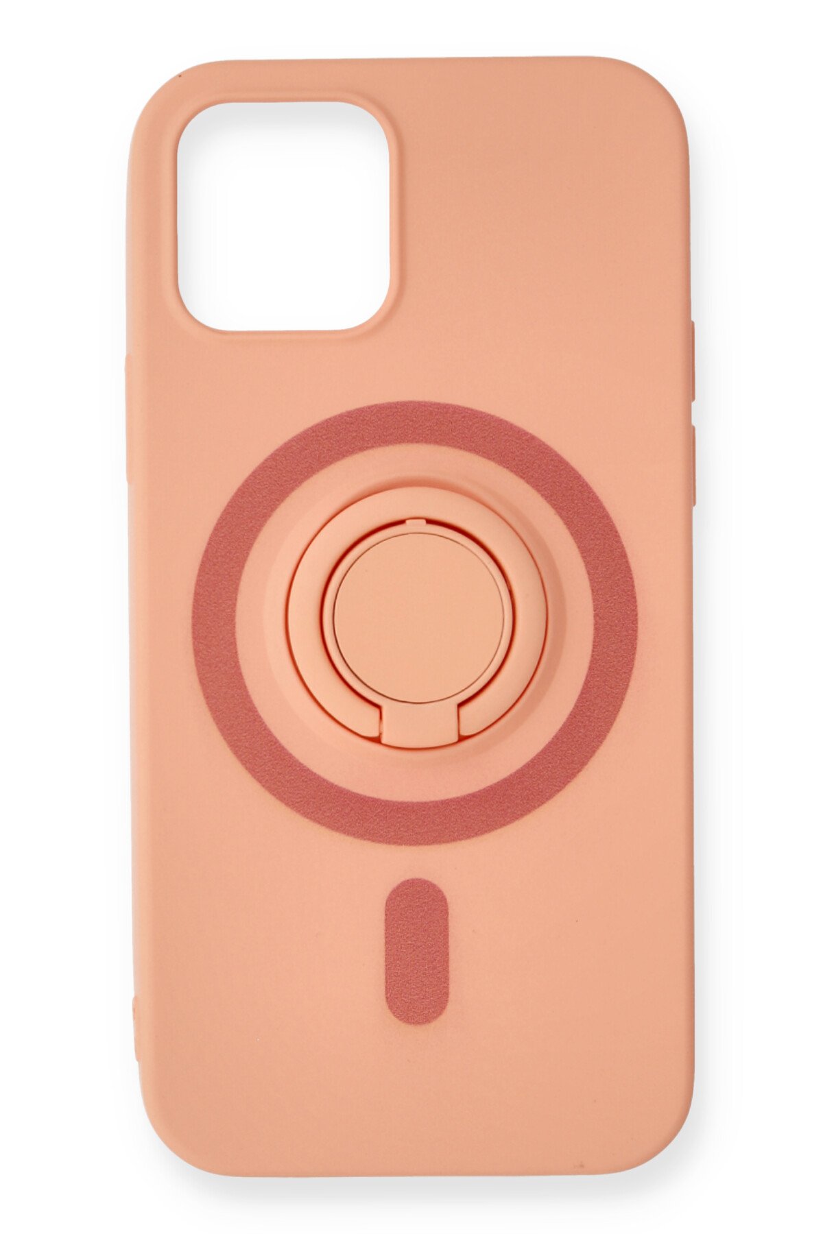 Newface iPhone 12 Mini Kılıf Montreal Yüzüklü Silikon Kapak - Buz Mavi
