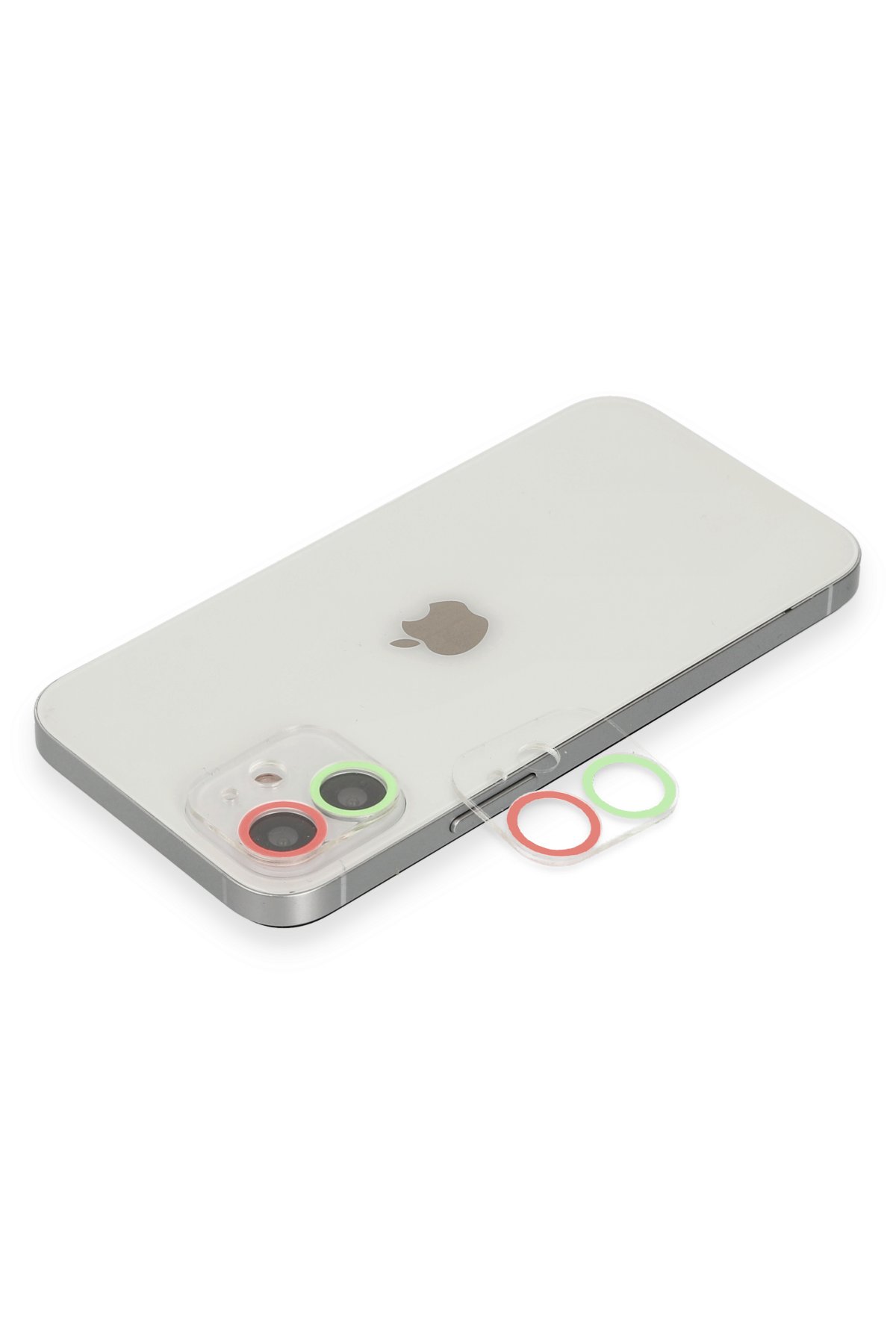 Newface iPhone 12 Mini Neon Fosforlu Kamera Lens - Turuncu