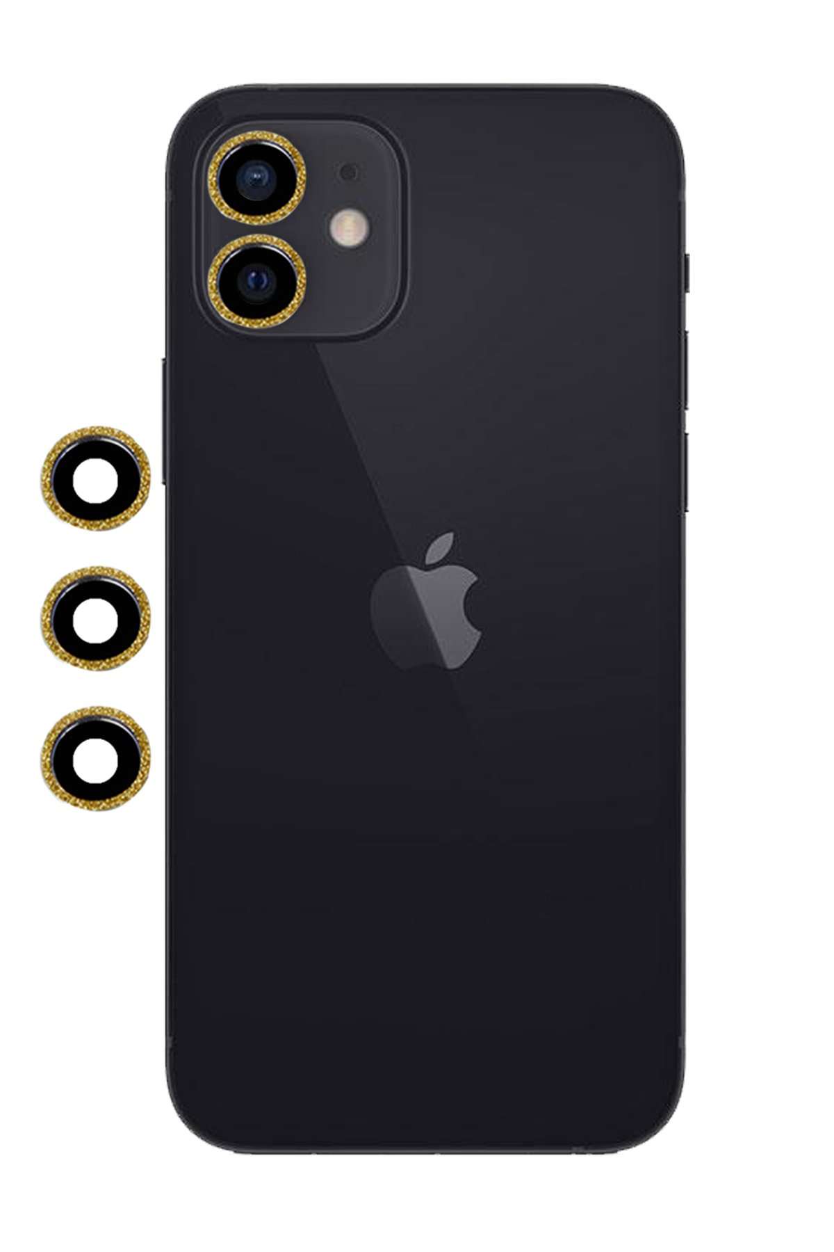 Newface iPhone 12 Mini Kılıf Elit Yüzüklü Kapak - Siyah