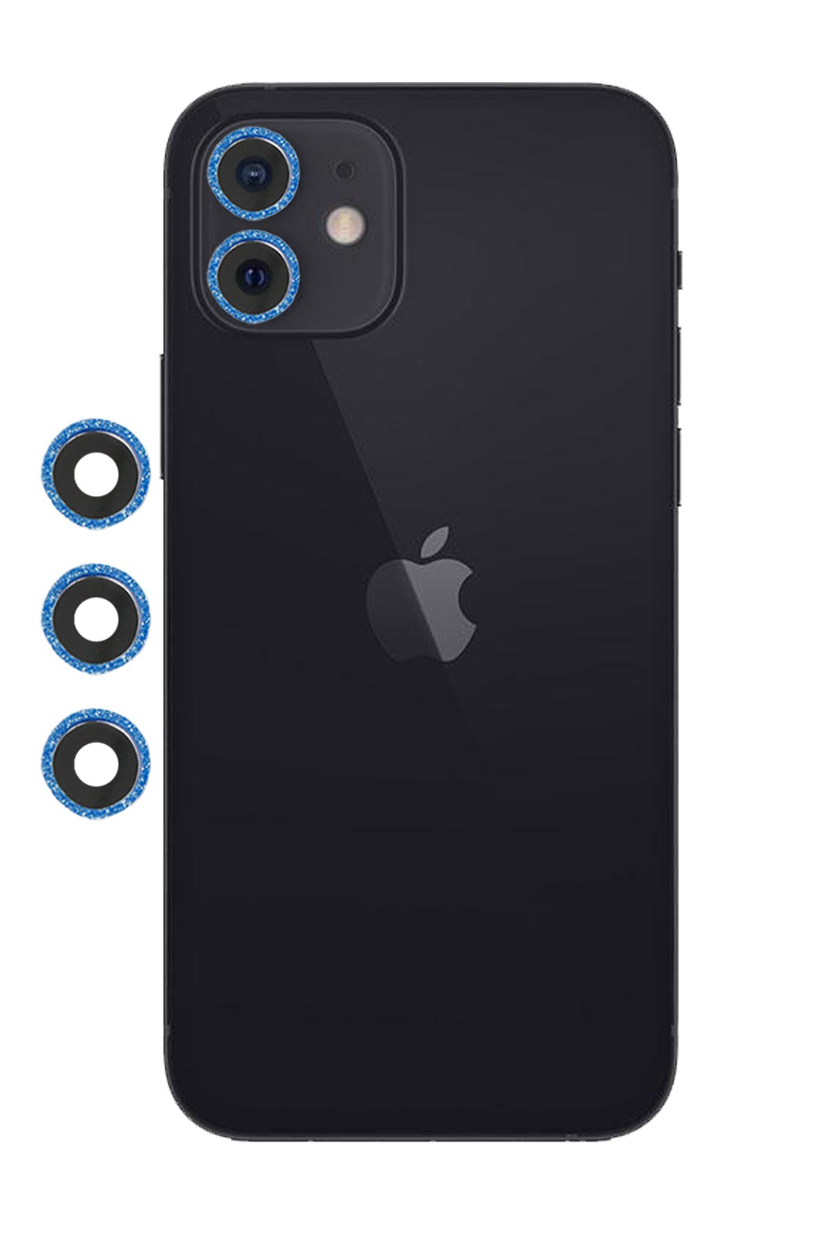 Newface iPhone 12 Mini Kılıf Sofya Yüzüklü Silikon Kapak - Gold