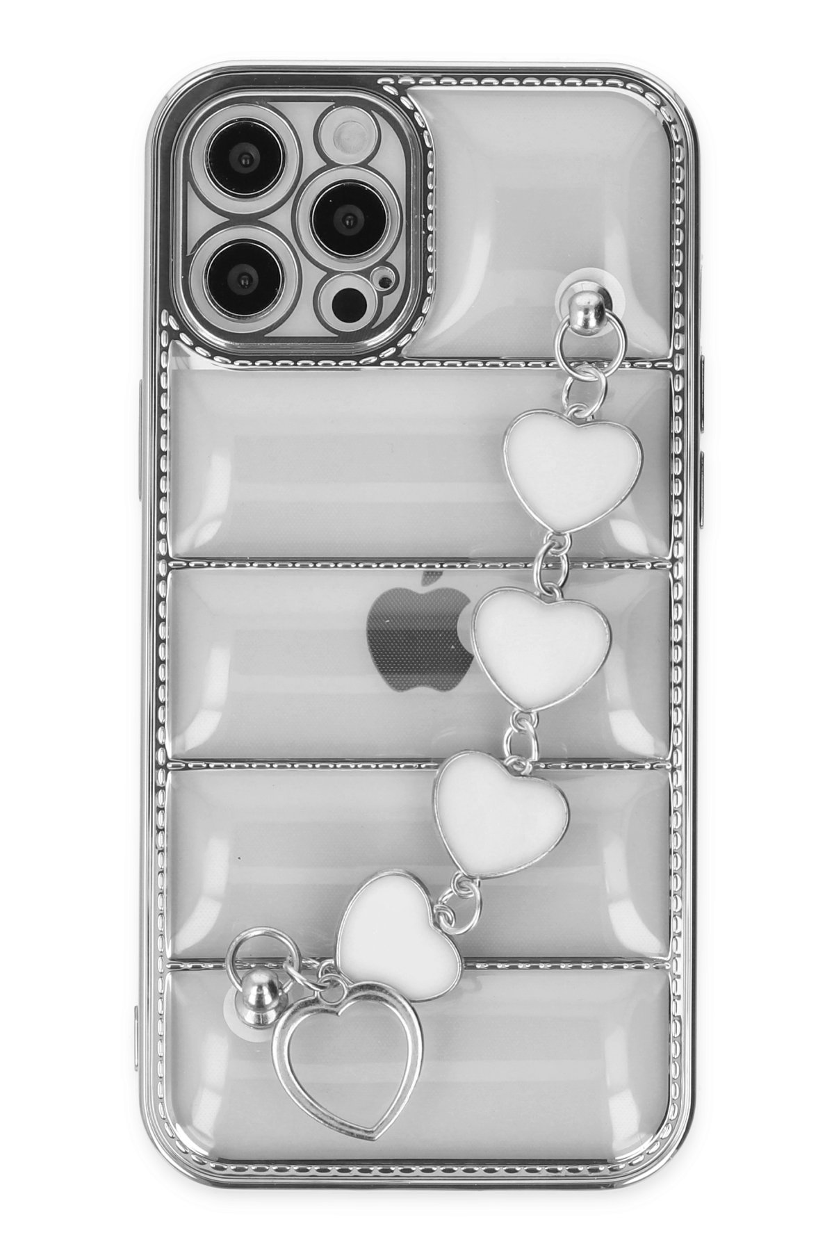 Newface iPhone 12 Pro Kılıf Moda Simli Kapak - Mavi