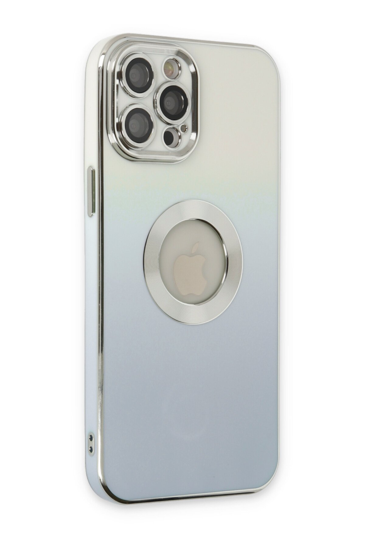 Newface iPhone 12 Pro Kılıf Simli Katmanlı Silikon - Gold