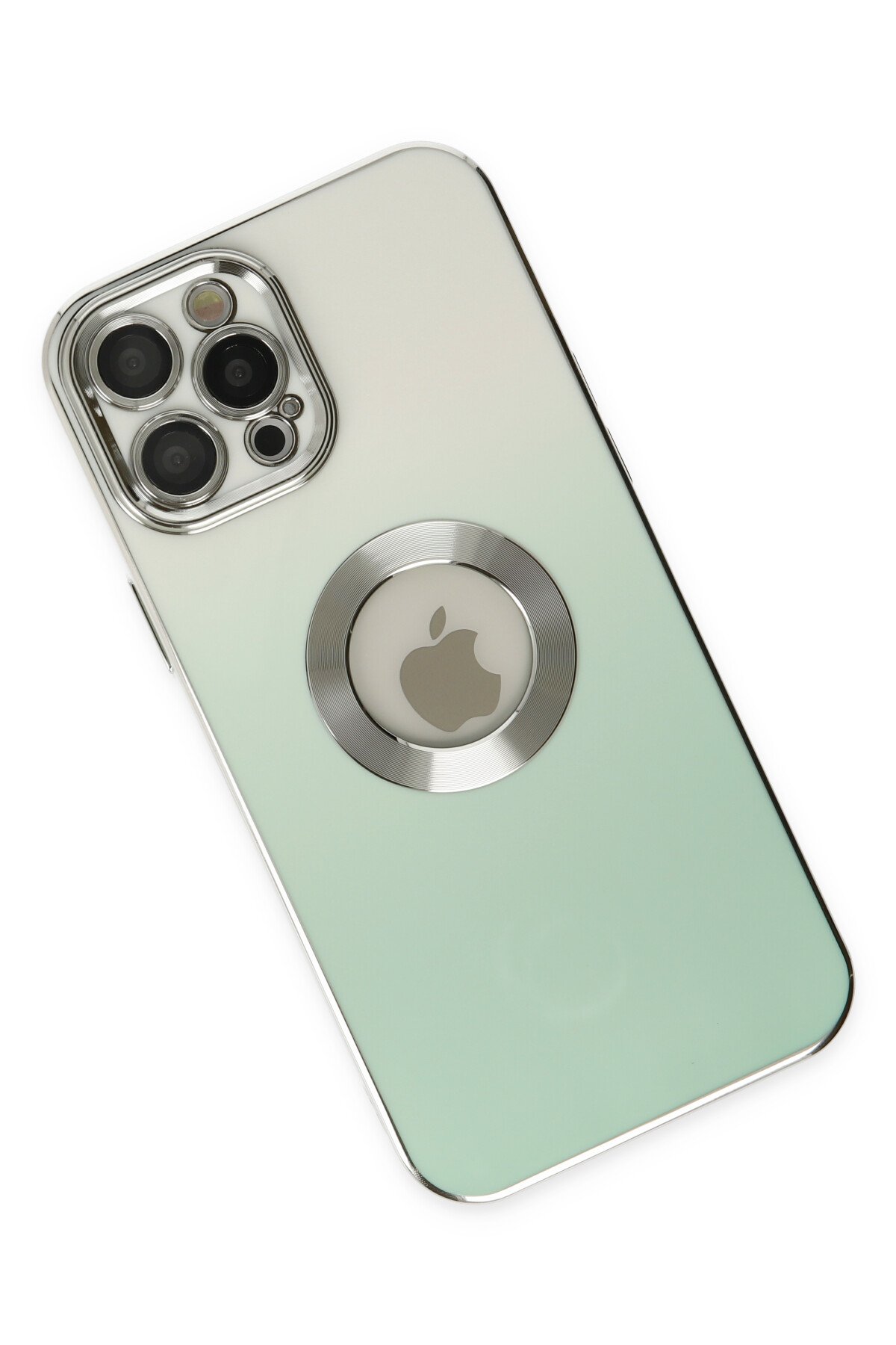 Newface iPhone 12 Pro Kılıf Lansman Glass Kapak - Siyah