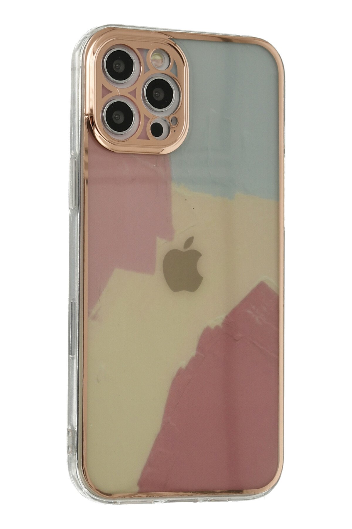 Newface iPhone 12 Pro Kılıf Viktor Yüzüklü Silikon - Sarı