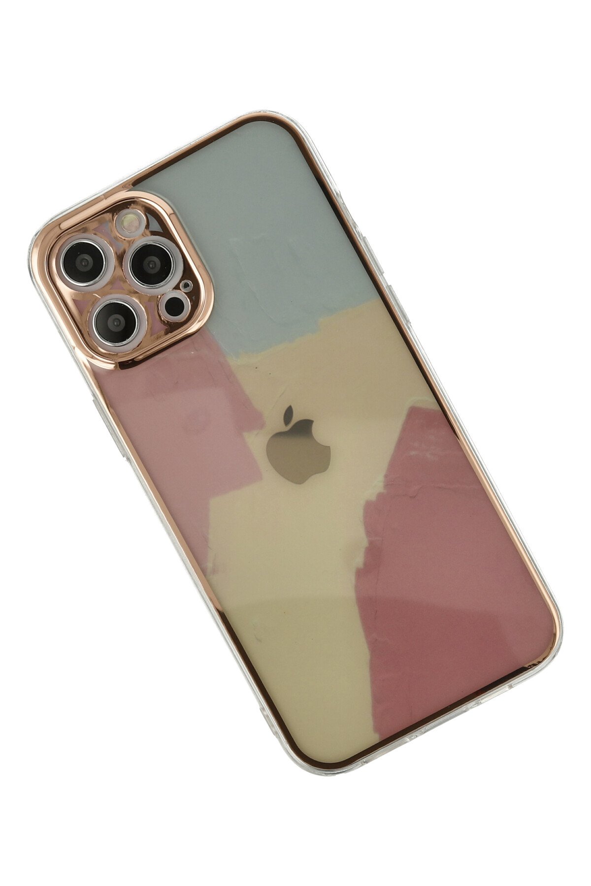 Newface iPhone 12 Pro Kılıf Moda Simli Kapak - Siyah