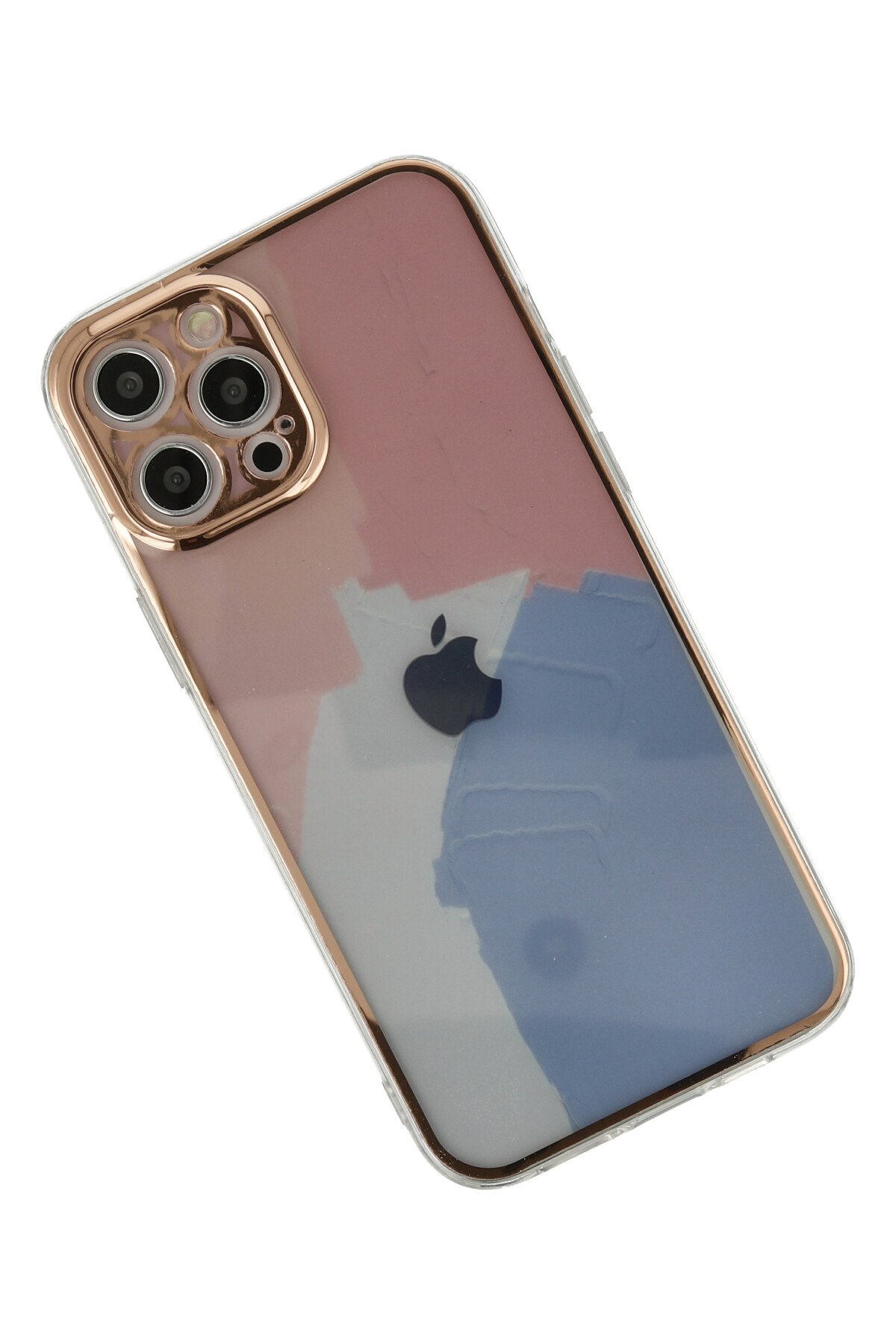Newface iPhone 12 Pro Kılıf Joke Taşlı Silikon - Pembe
