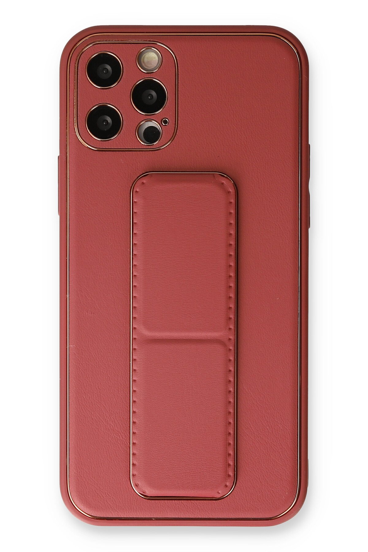 Newface iPhone 12 Pro Kılıf Coco Deri Magneticsafe Silikon - Derin Mor