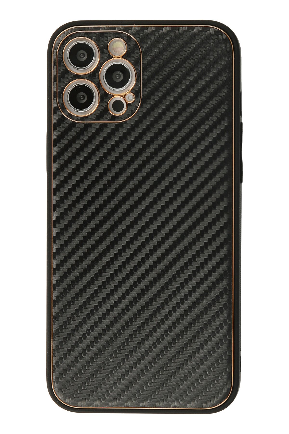 Newface iPhone 12 Pro Kılıf Sofya Yüzüklü Silikon Kapak - Gold