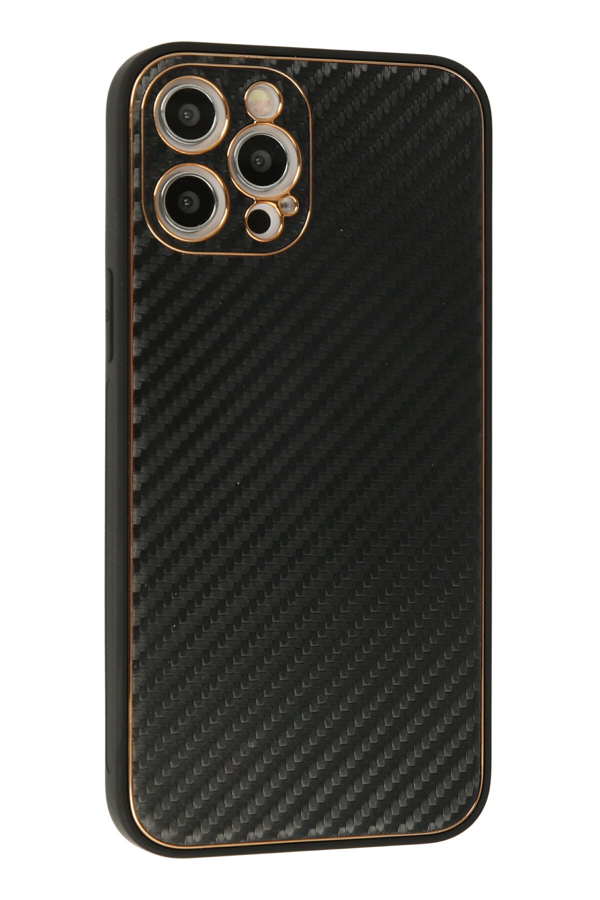 Newface iPhone 12 Pro Kılıf Sofya Yüzüklü Silikon Kapak - Gold
