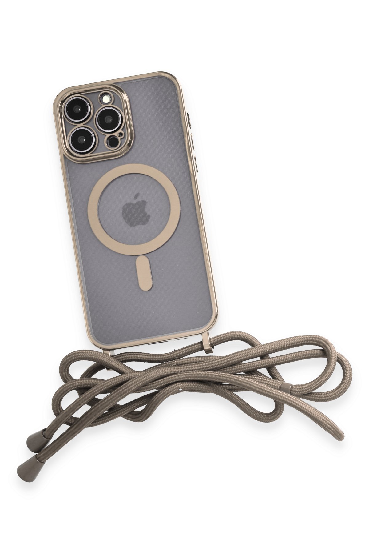 Newface iPhone 12 Pro Kılıf Platin Simli Silikon - Pembe