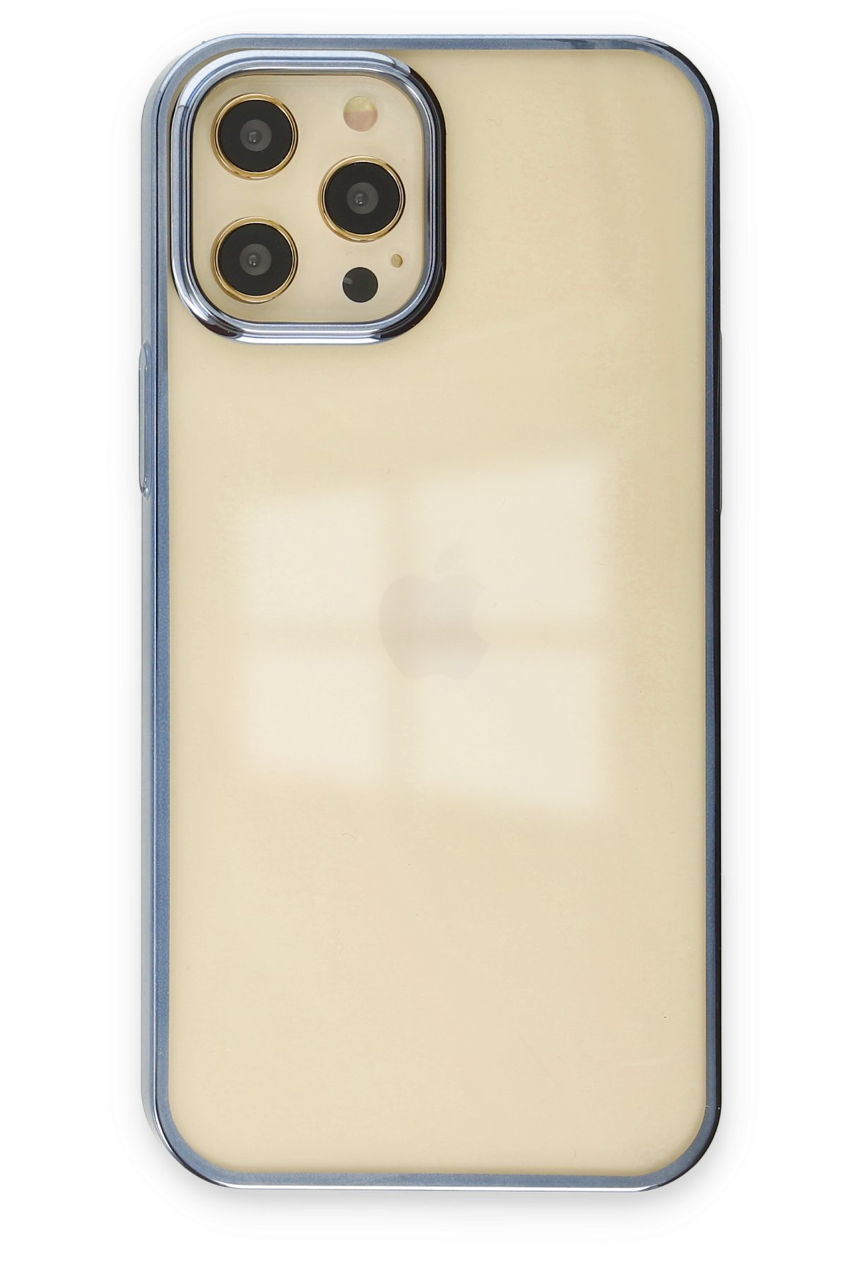 Newface iPhone 12 Pro Kılıf Nano içi Kadife Silikon - Mavi