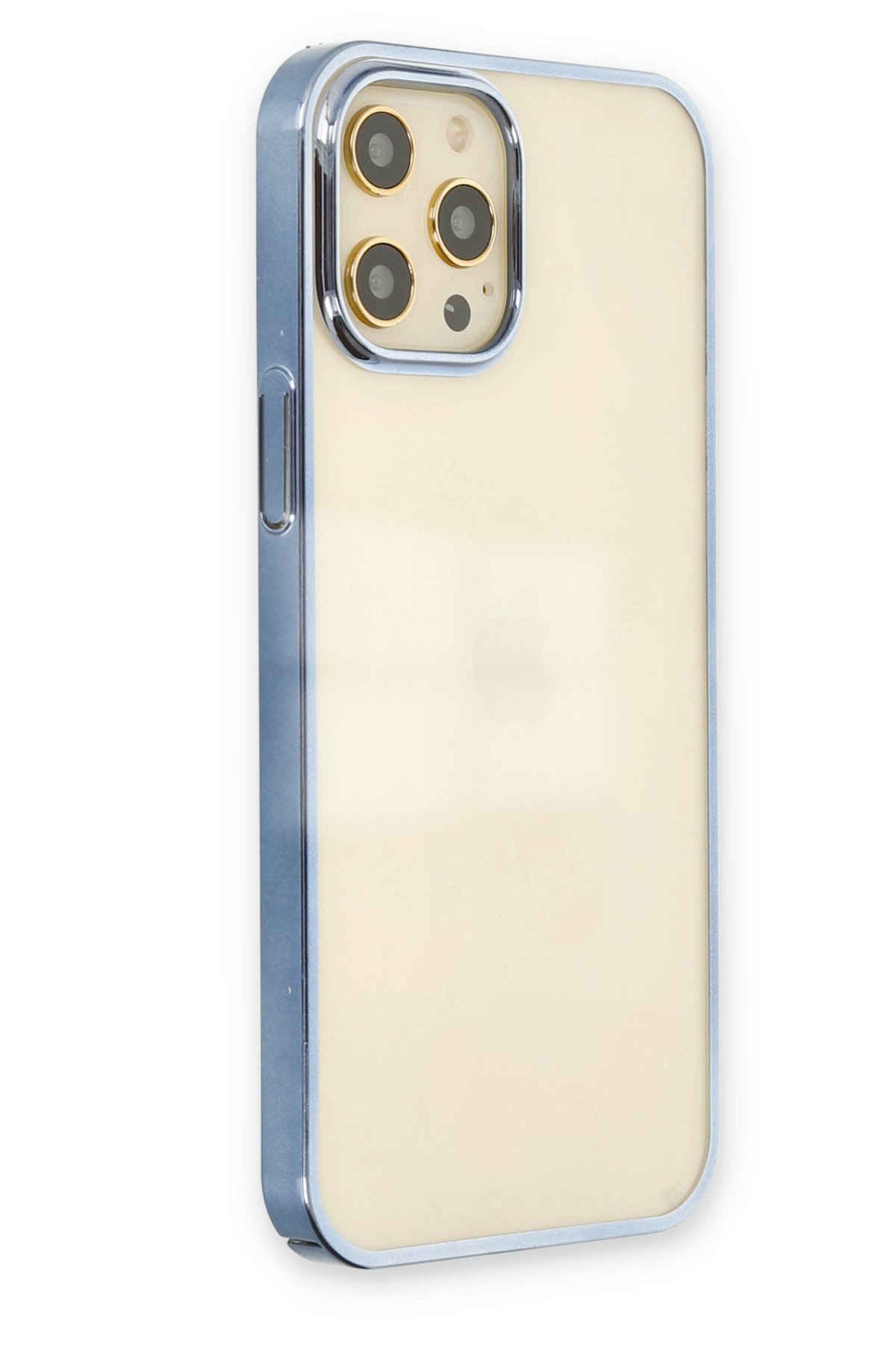 Newface iPhone 12 Pro Kılıf Nano içi Kadife Silikon - Mavi