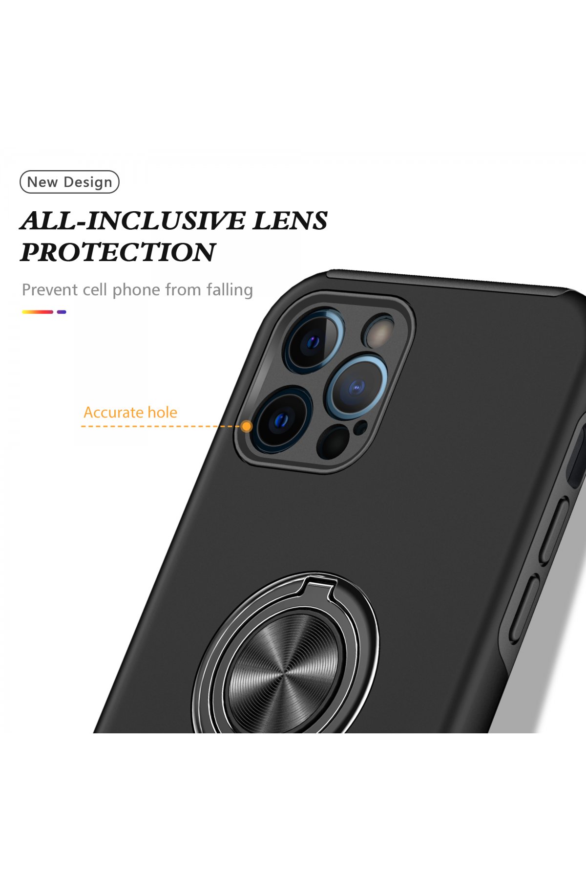 Newface iPhone 12 Pro Kılıf Rolet Stand Kapak - Siyah