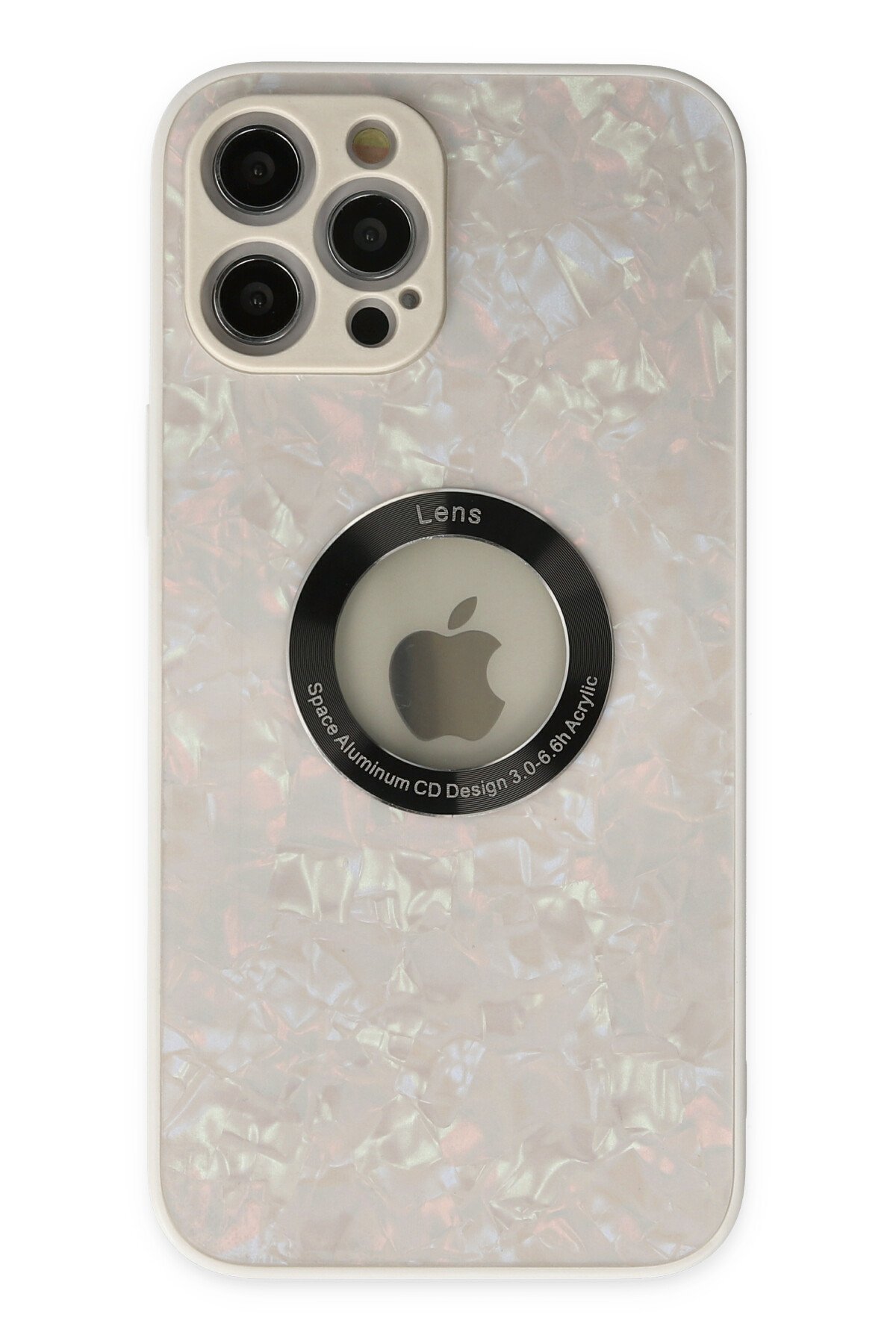 Newface iPhone 12 Pro Kılıf Ebruli Lansman Silikon - Beyaz-Siyah