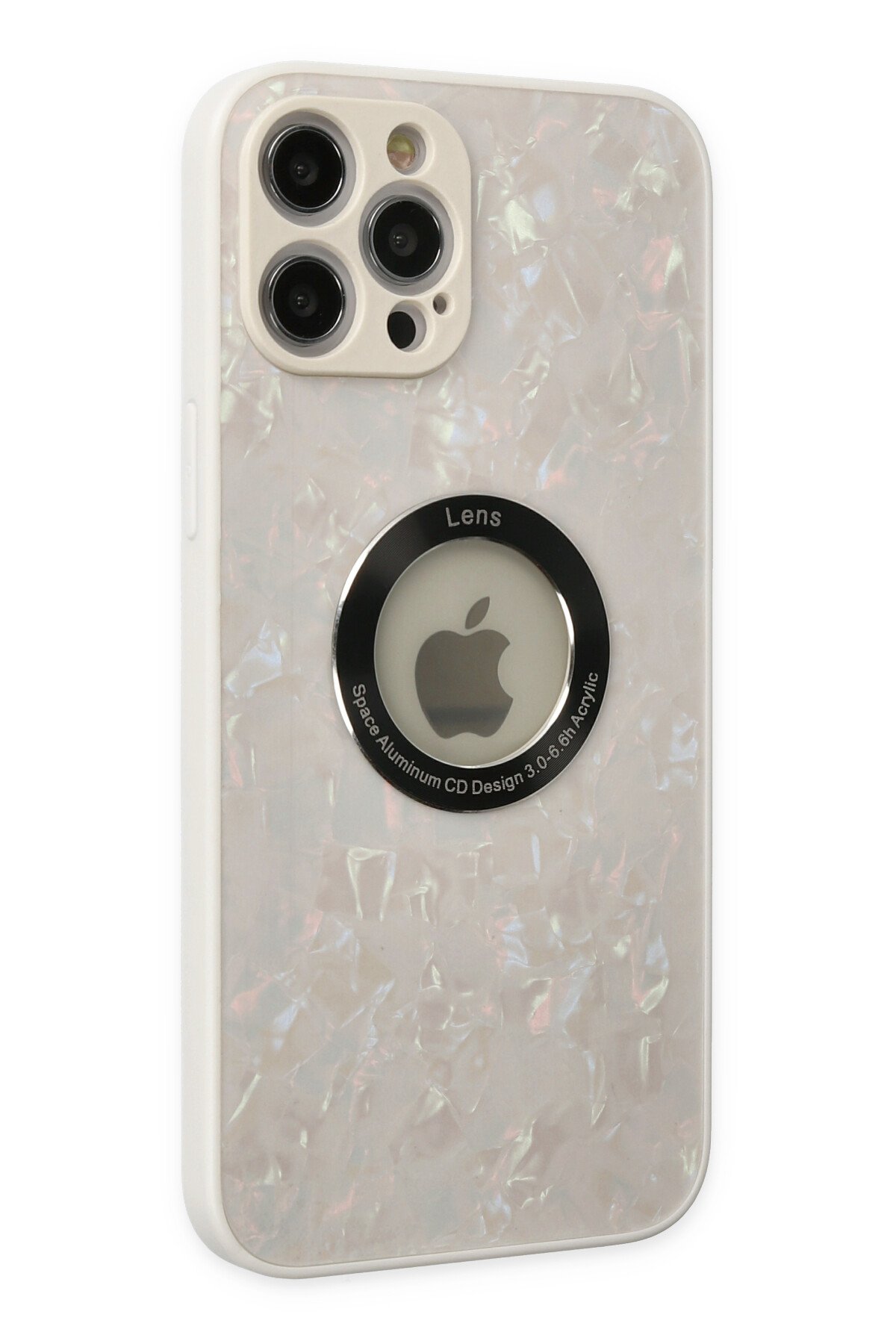 Newface iPhone 12 Pro Kılıf Ebruli Lansman Silikon - Beyaz-Siyah
