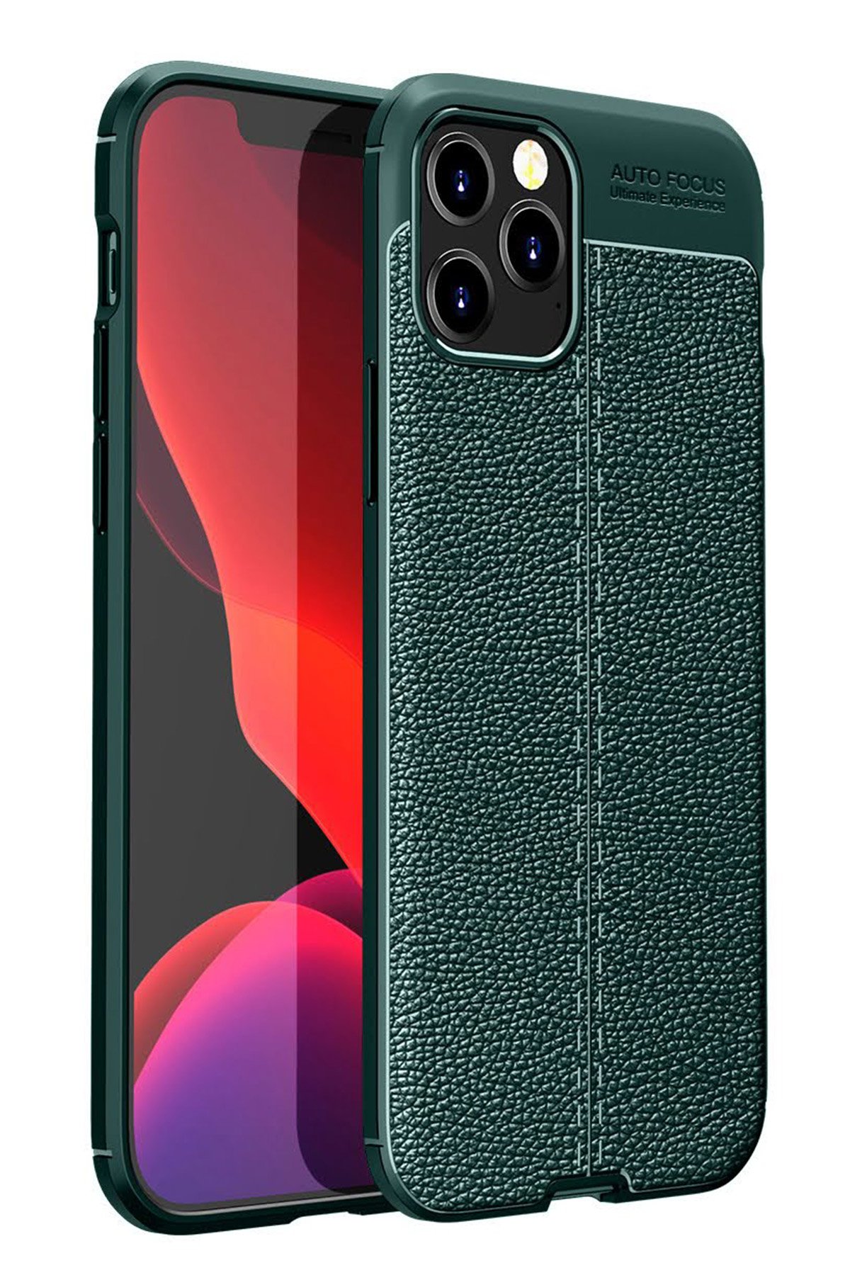 Newface iPhone 12 Pro Kılıf Range Yüzüklü Silikon - Siyah