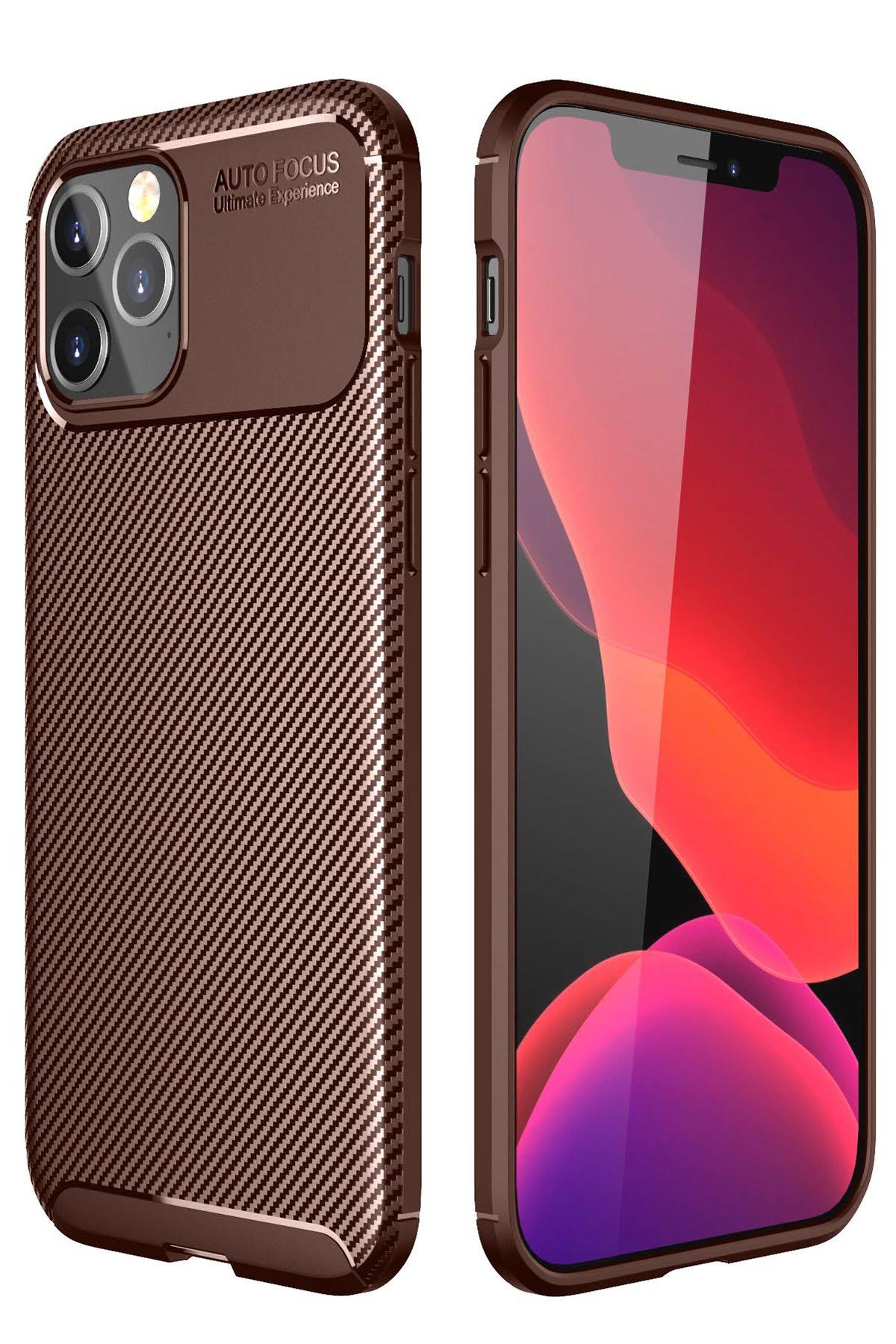Newface iPhone 12 Pro Kılıf Lansman Glass Kapak - Siyah