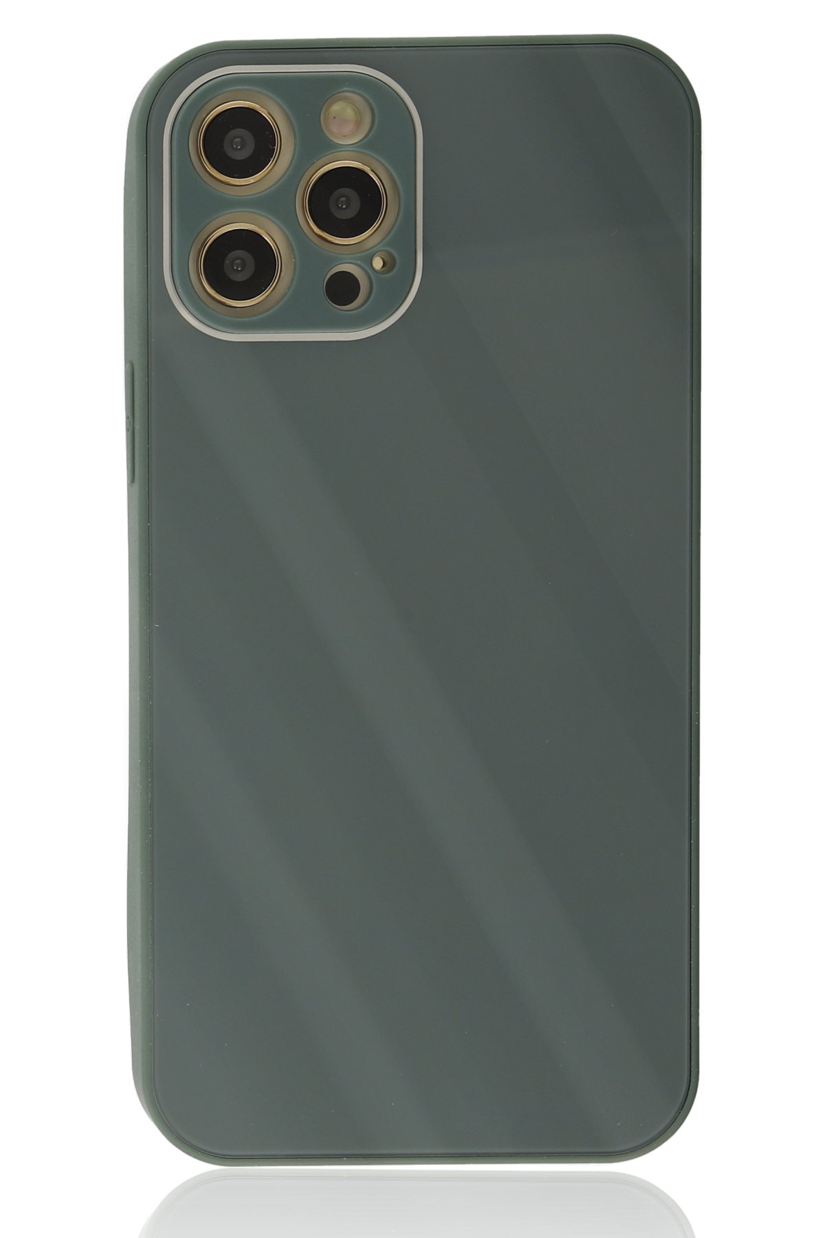 Newface iPhone 12 Pro Kılıf Lansman Glass Kapak - Kırmızı
