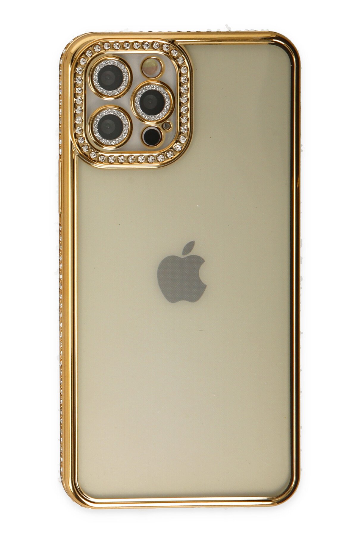 Newface iPhone 12 Pro Kılıf Lansman Glass Kapak - Siyah