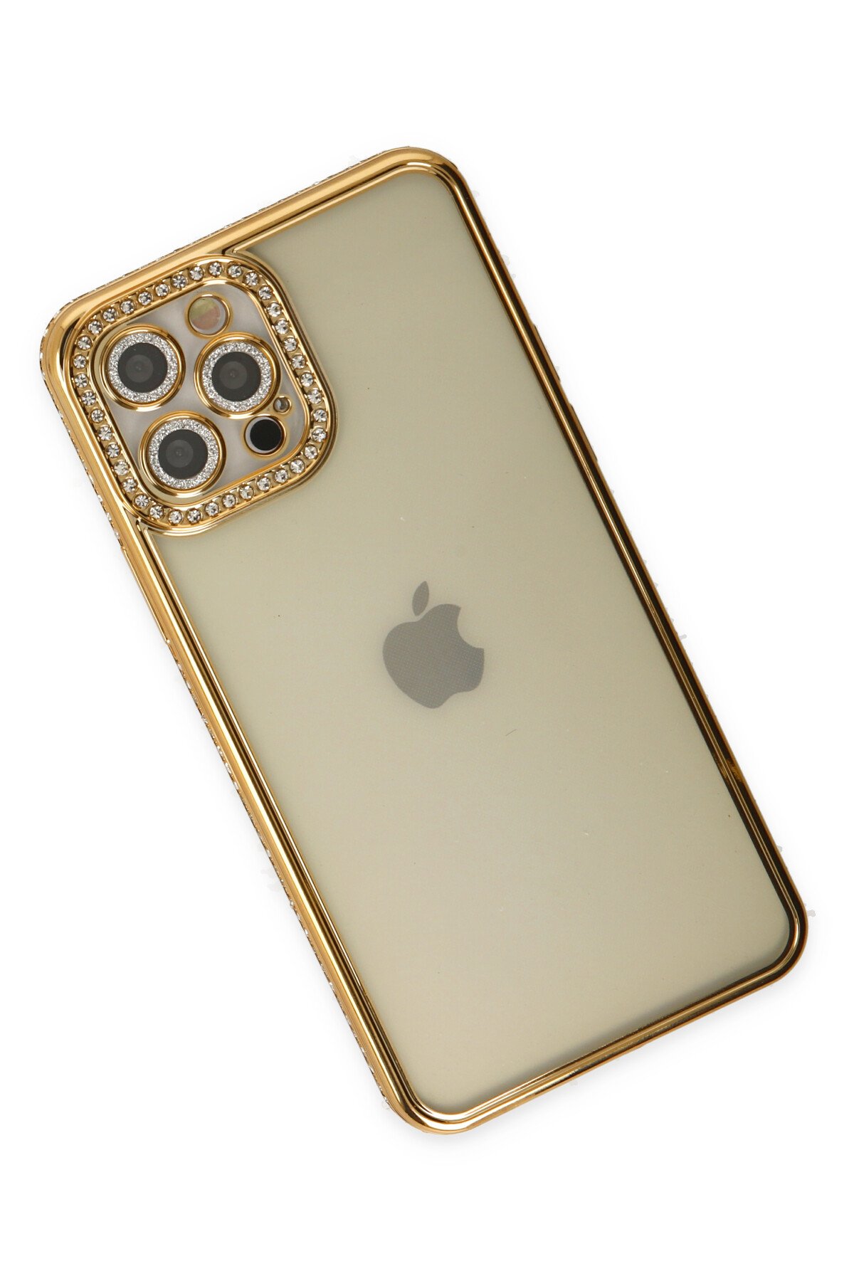 Newface iPhone 12 Pro Kılıf Lansman Glass Kapak - Siyah