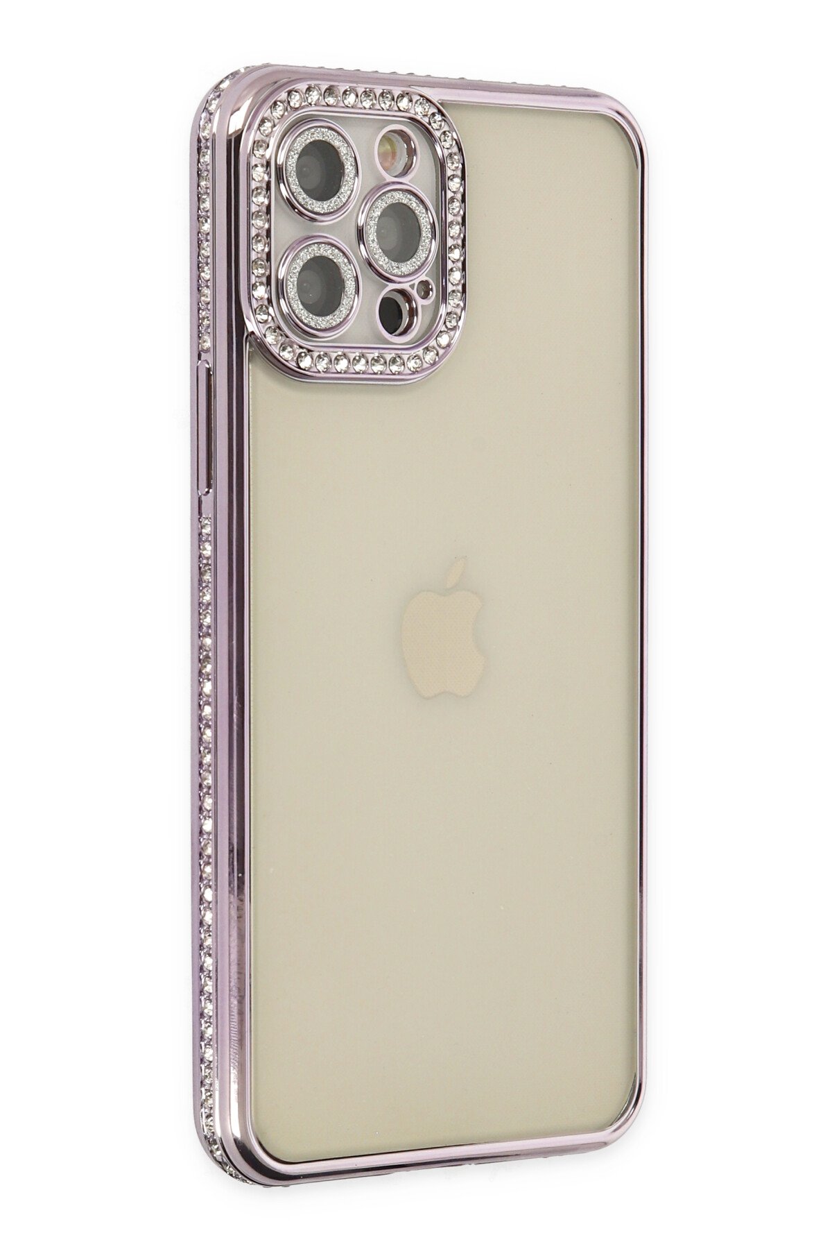 Newface iPhone 12 Pro Kılıf Liva Lens Silikon - Rose