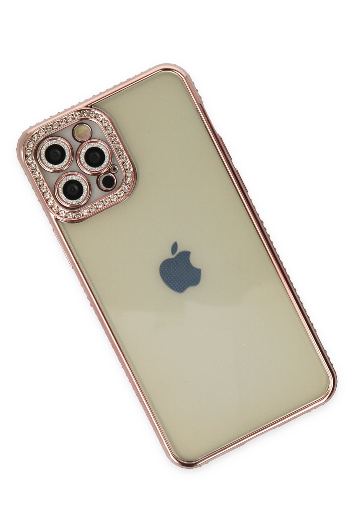 Newface iPhone 12 Pro Kılıf Pars Lens Yüzüklü Silikon - Siyah