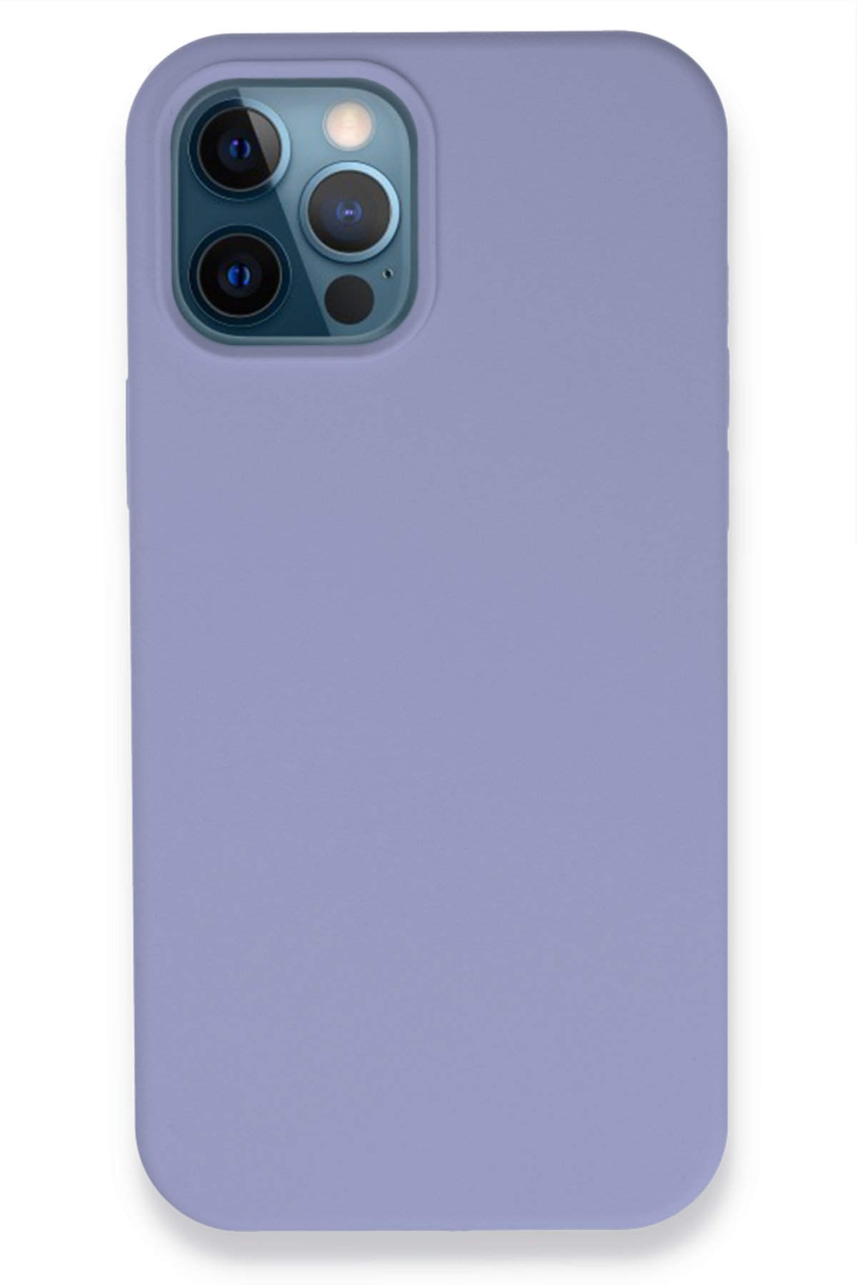 Newface iPhone 12 Pro Max Kılıf Razer Lensli Silikon - Mor