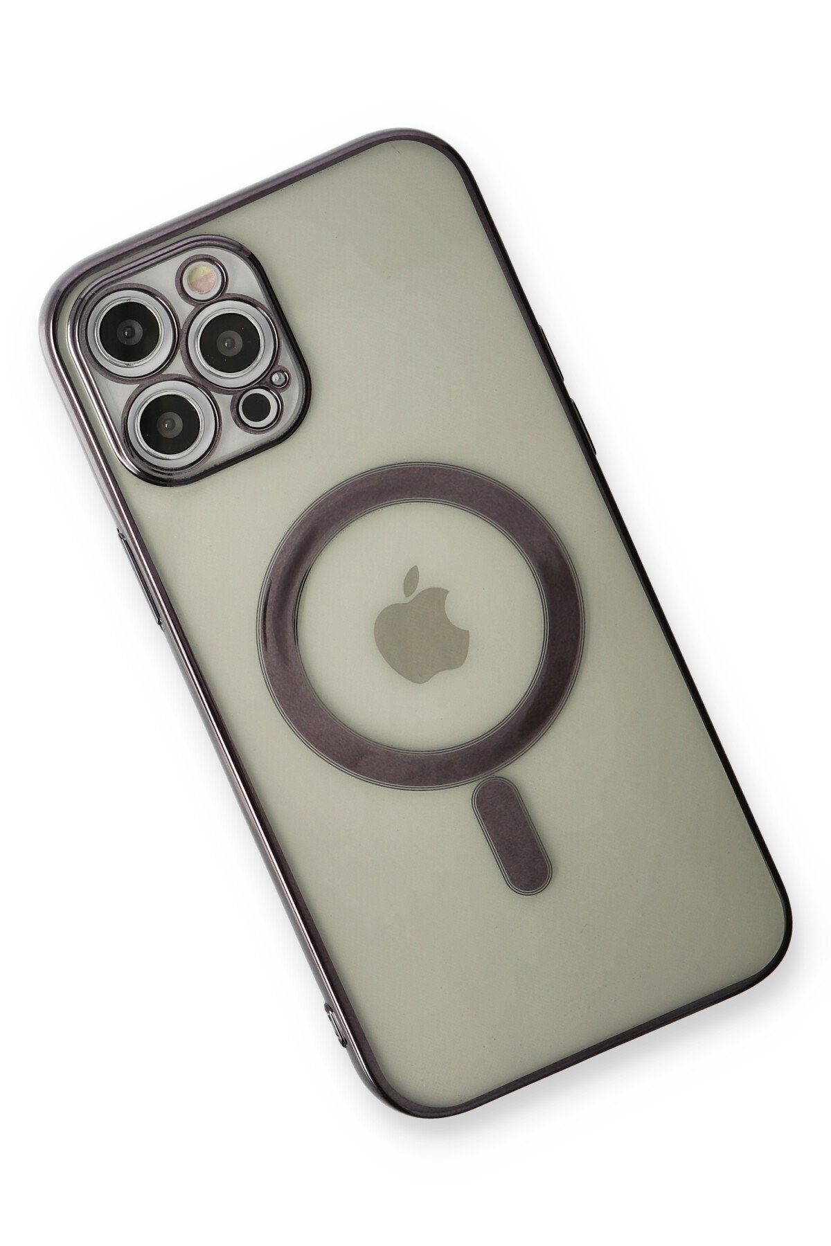 Newface iPhone 12 Pro Kılıf Pars Lens Yüzüklü Silikon - Lacivert