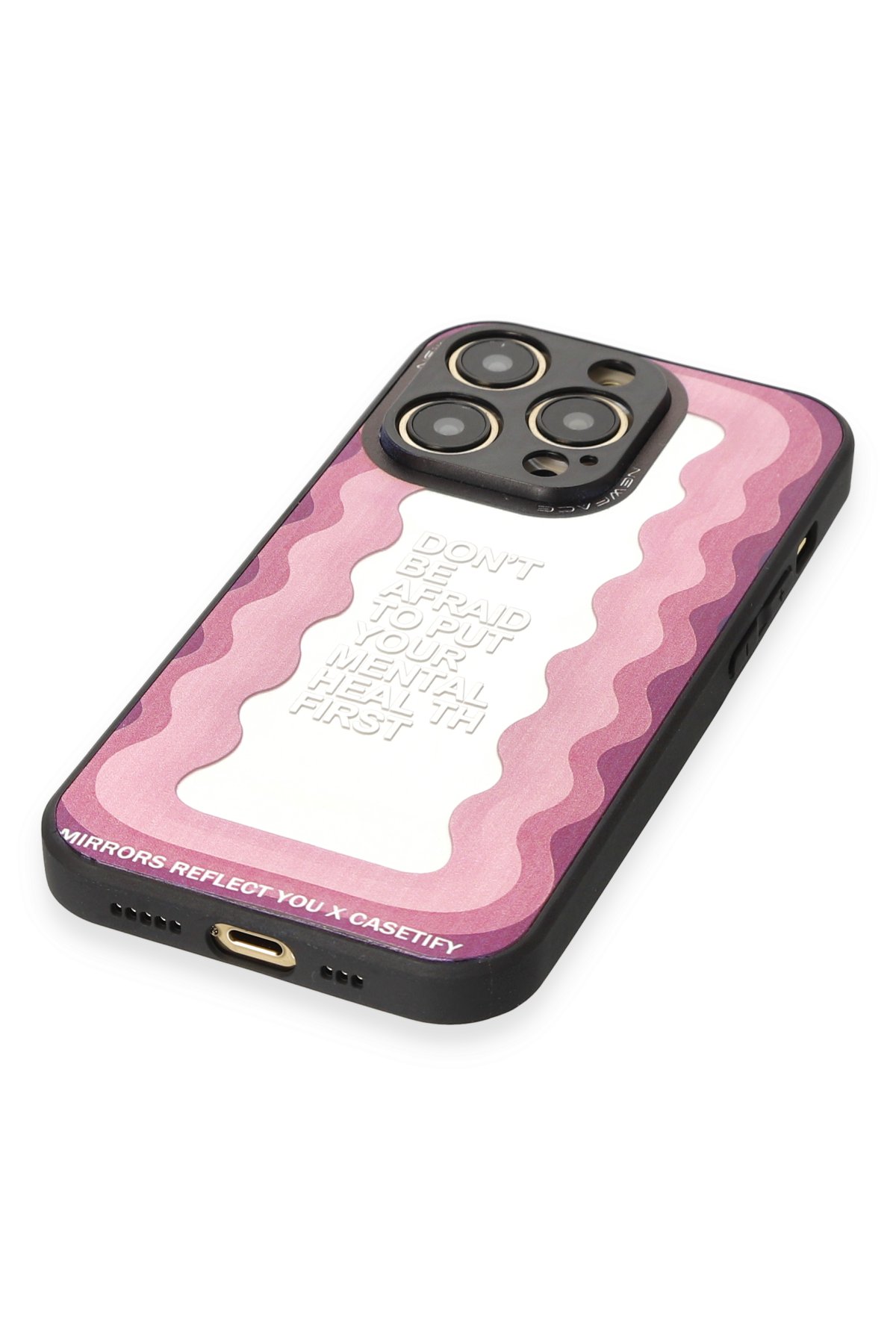 Newface iPhone 12 Pro Kılıf Coco Deri Silikon Kapak - Gold