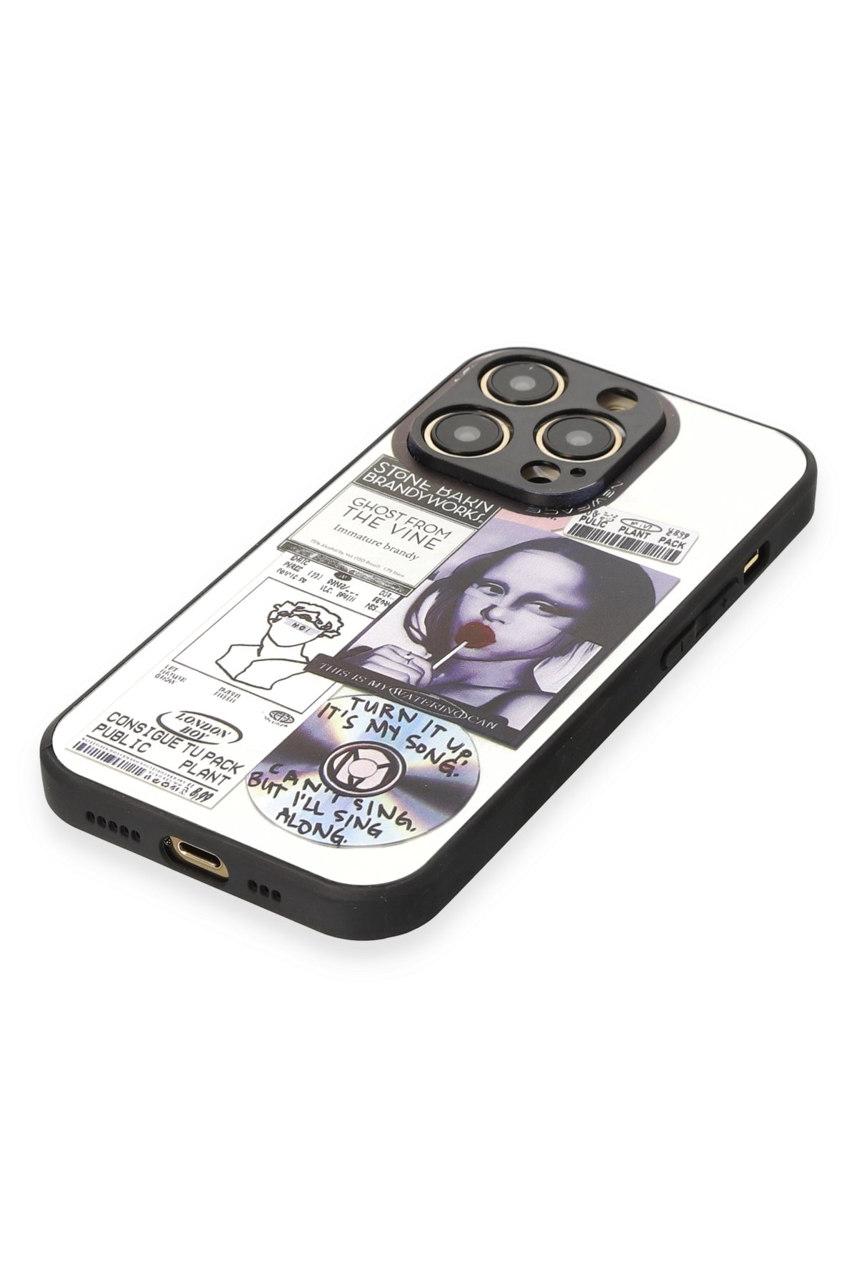 Newface iPhone 12 Pro Kılıf Joke Taşlı Silikon - Mavi
