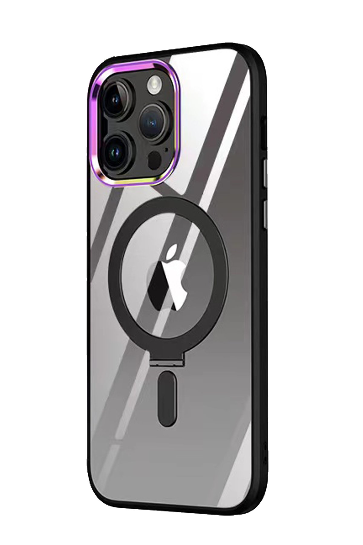 Newface iPhone 12 Pro Kılıf Apollo Magneticsafe Desenli Kapak - Apollo Mor - 3