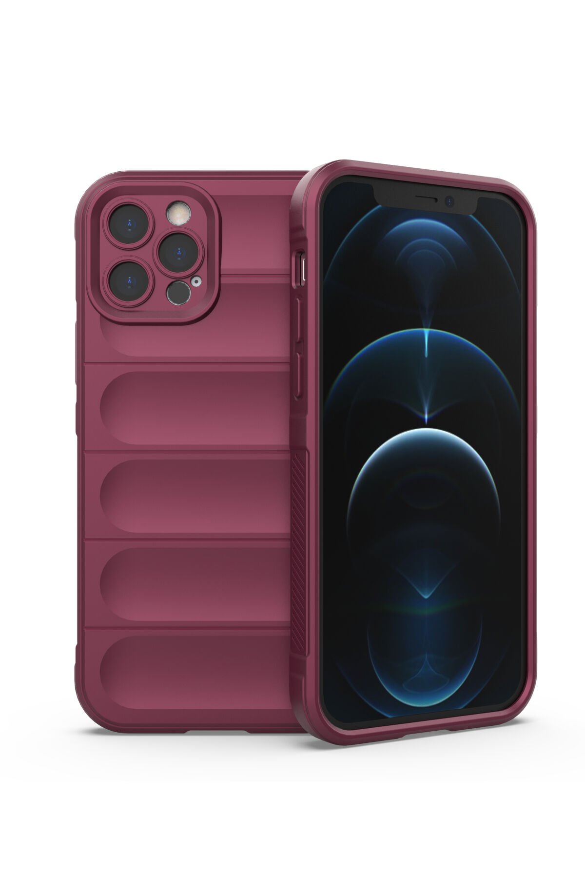 Newface iPhone 12 Pro Kılıf Simli Katmanlı Silikon - Rose