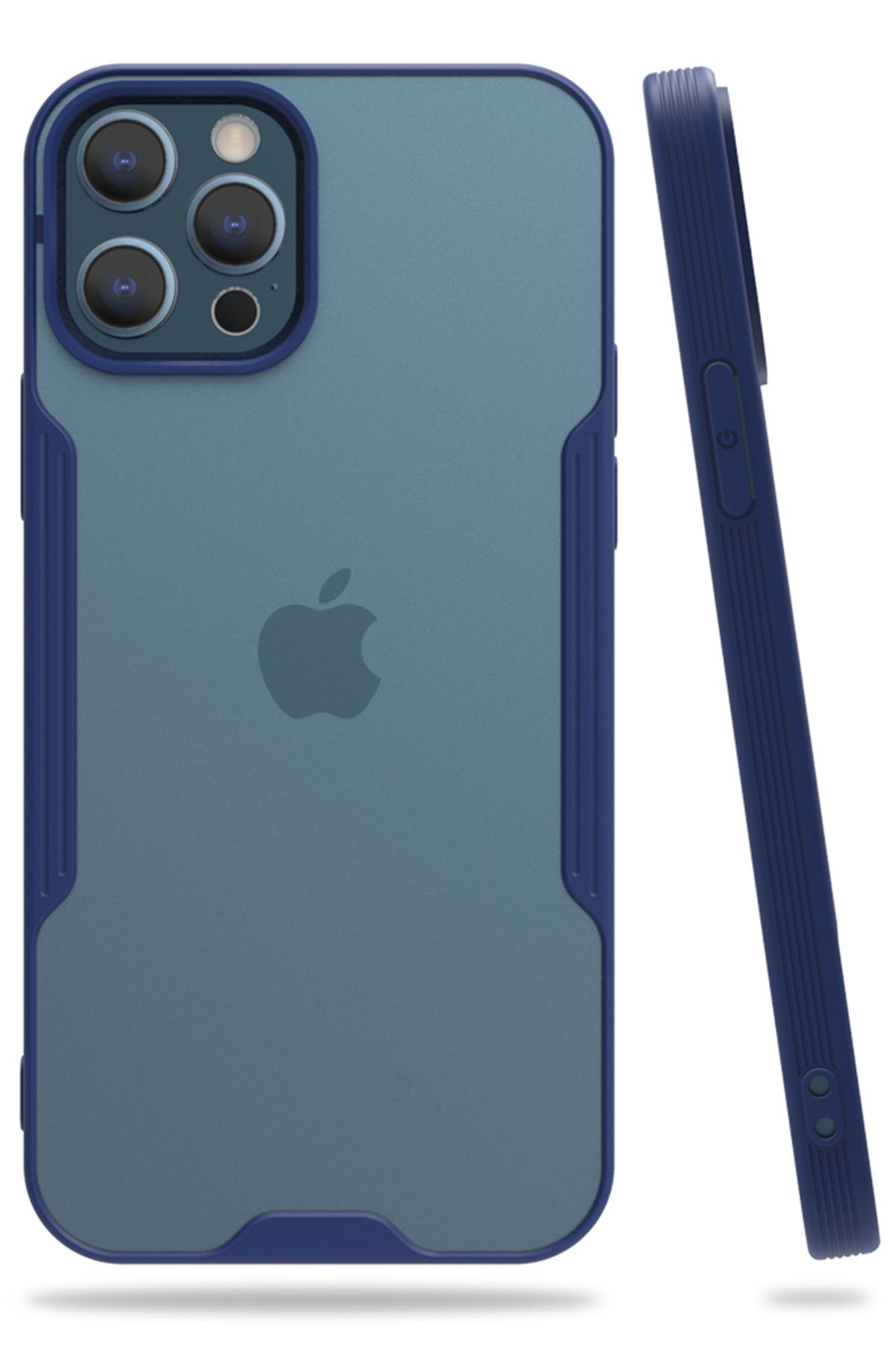 Newface iPhone 12 Pro Kılıf Platin Silikon - Lacivert