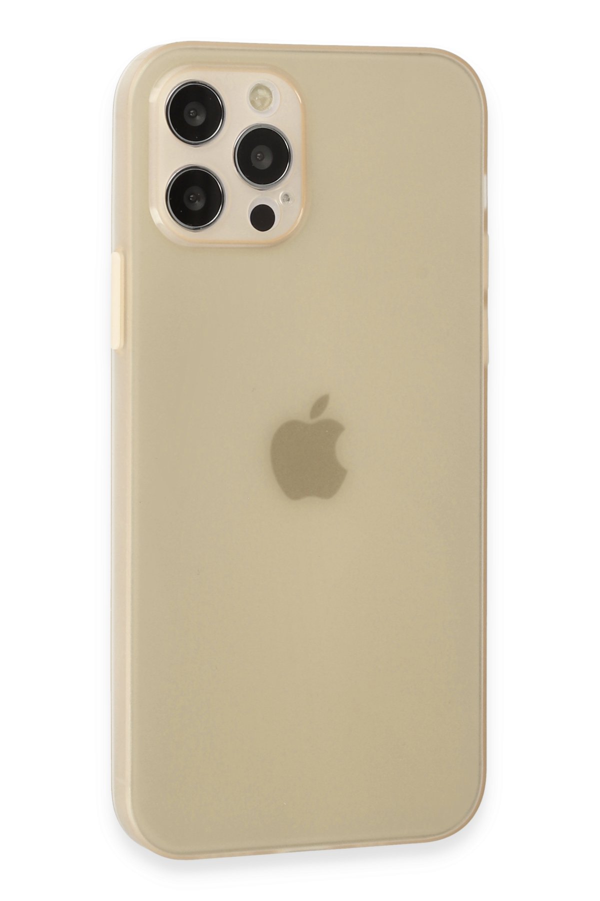 Newface iPhone 12 Pro Kılıf Pars Lens Yüzüklü Silikon - Gold