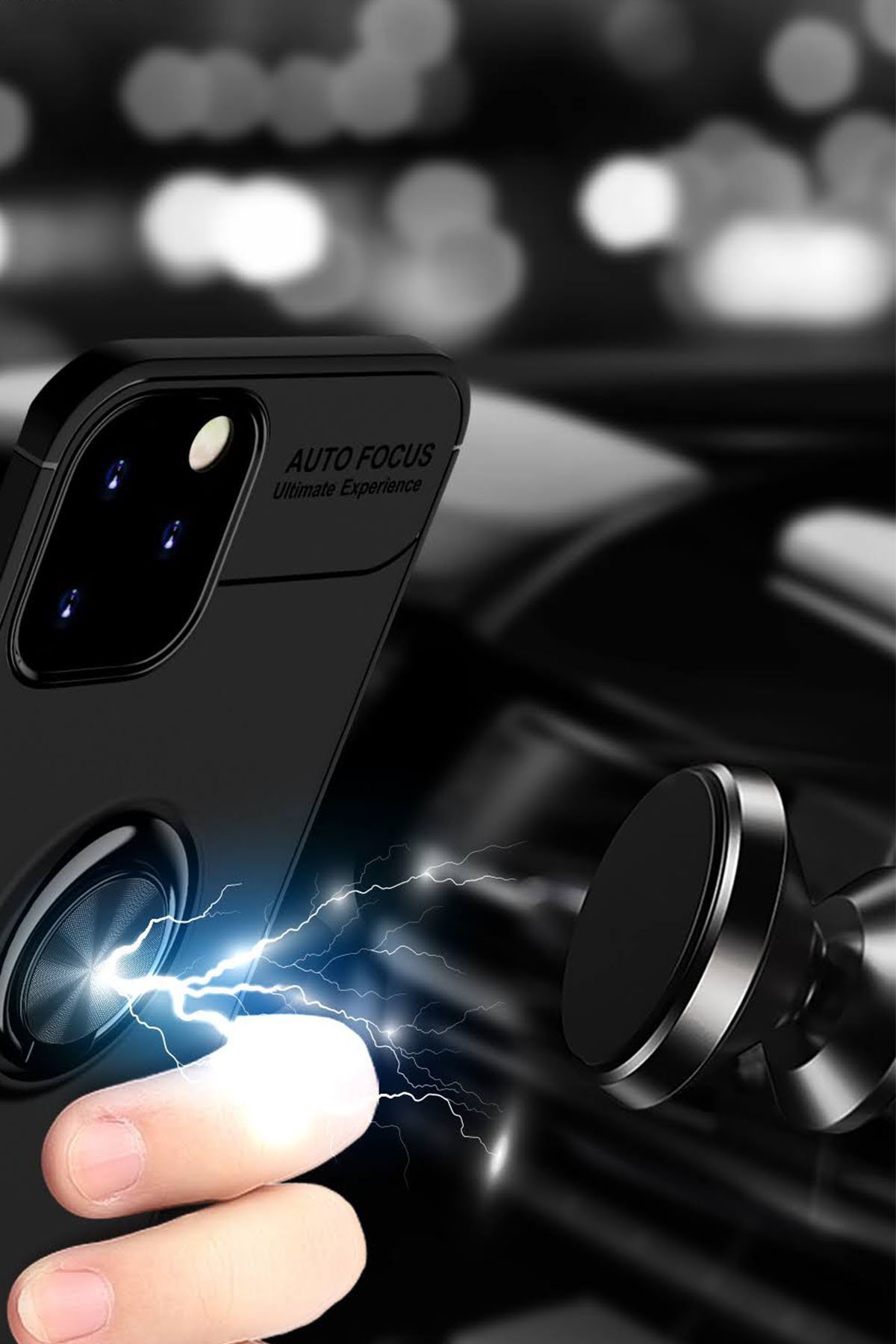 Newface iPhone 12 Pro Kılıf Pars Lens Yüzüklü Silikon - Yeşil