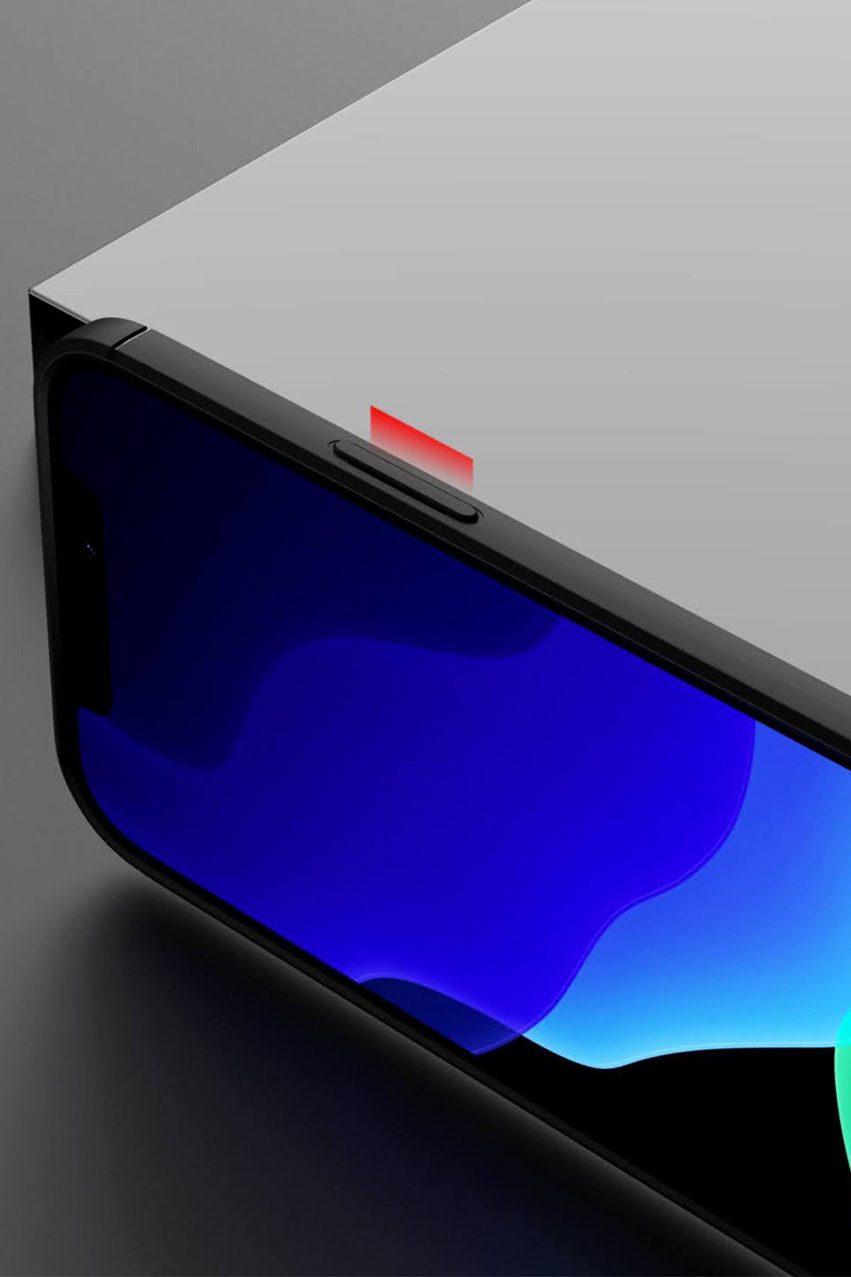 Newface iPhone 12 Pro Kılıf Lansman Glass Kapak - Kırmızı