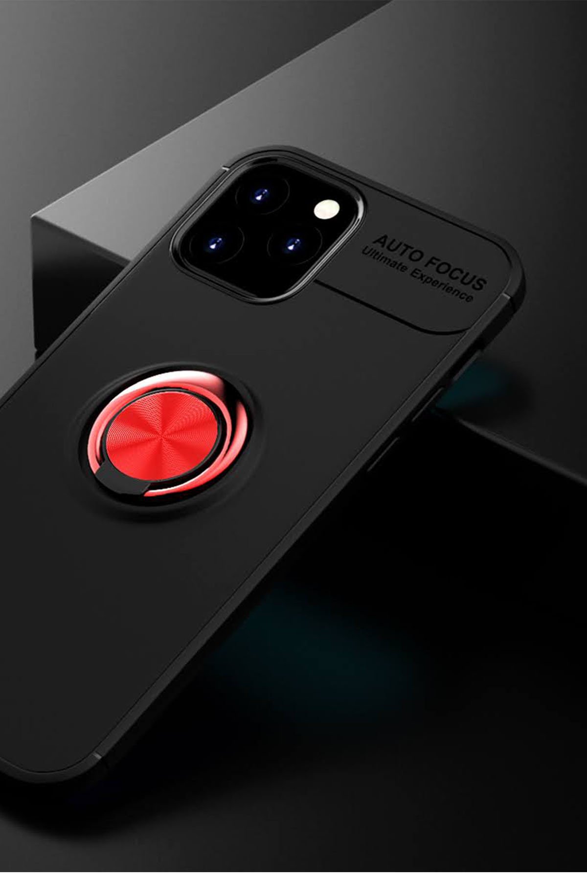 Newface iPhone 12 Pro Kılıf Montreal Yüzüklü Silikon Kapak - Yeşil