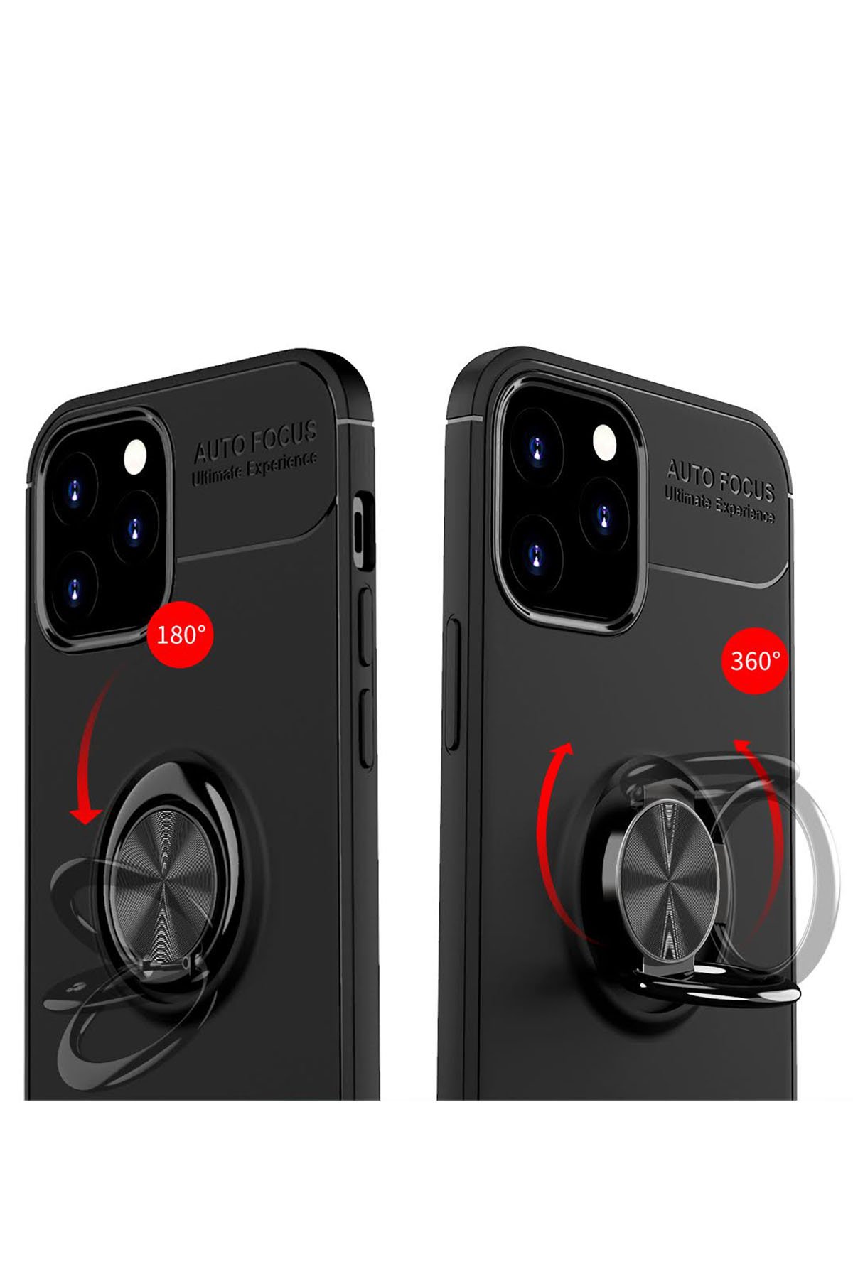 Newface iPhone 12 Pro Kılıf Montreal Yüzüklü Silikon Kapak - Yeşil