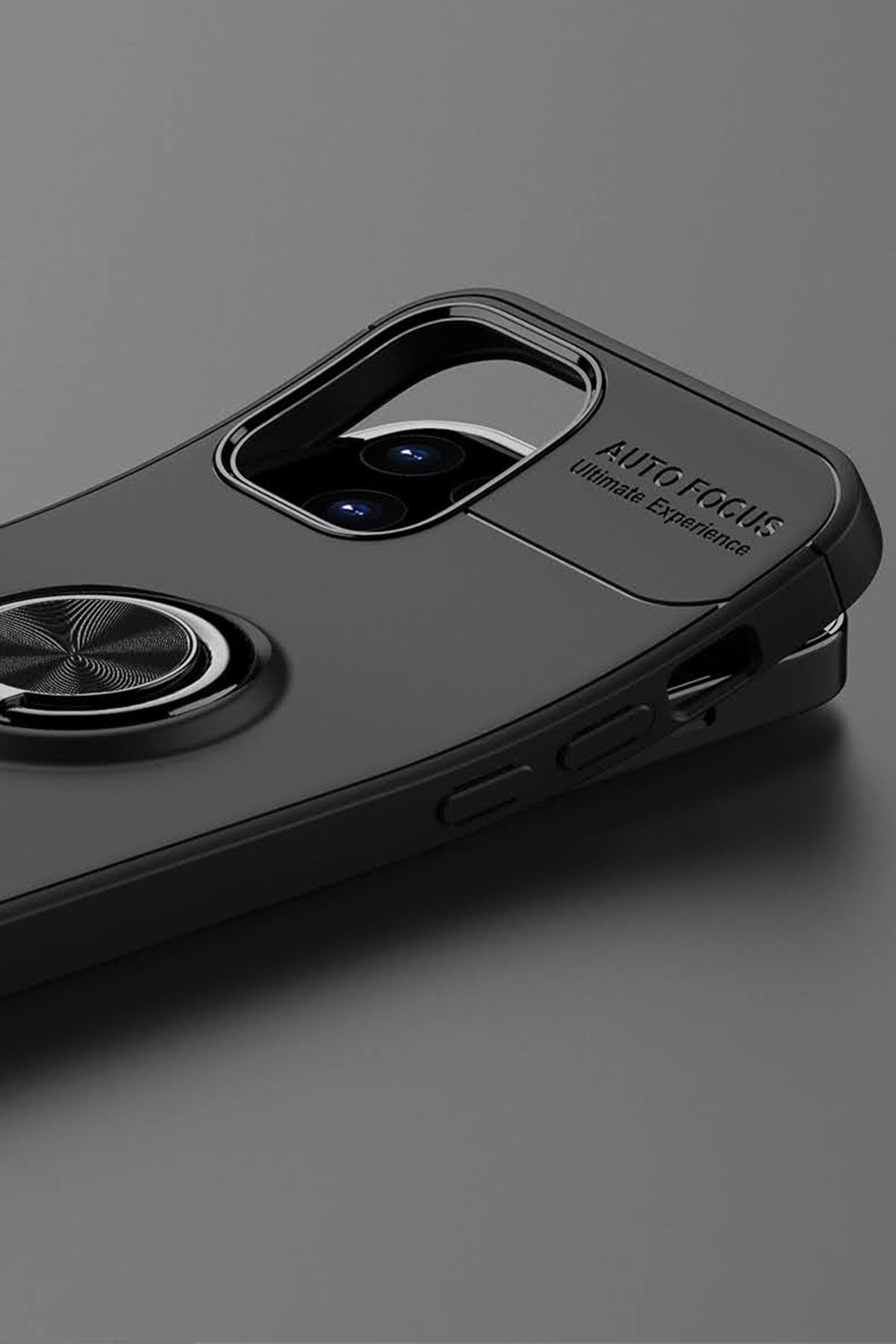 Newface iPhone 12 Pro Kılıf Montreal Yüzüklü Silikon Kapak - Yeşil