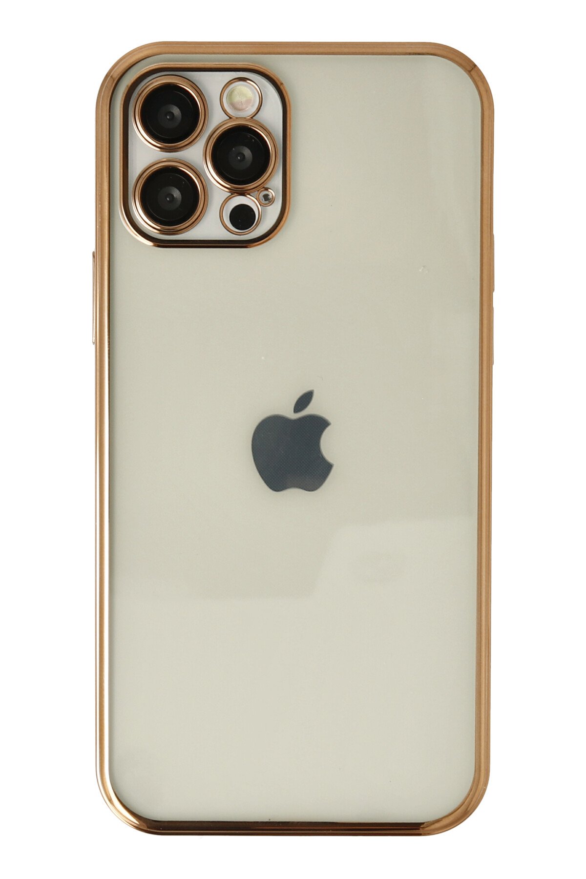 Newface iPhone 12 Pro Kılıf Magneticsafe Lazer Silikon - Gold