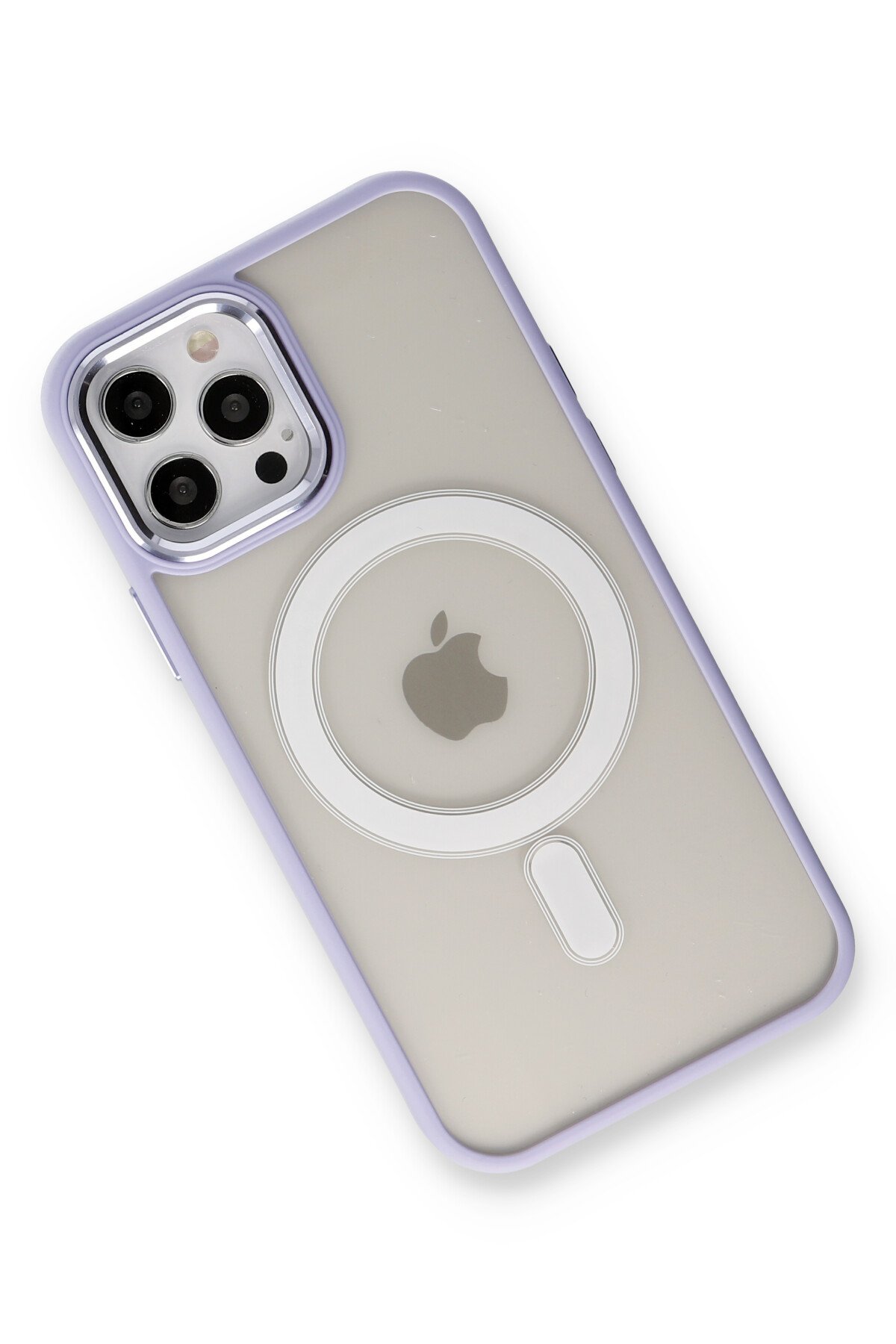 Newface iPhone 12 Pro Kılıf Razer Lensli Silikon - Gümüş