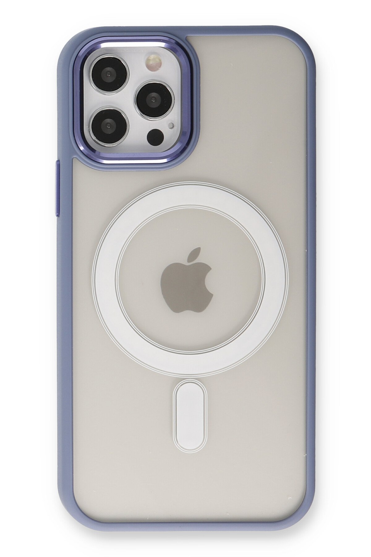 Newface iPhone 12 Pro Kılıf Lansman Glass Kapak - Sky Blue