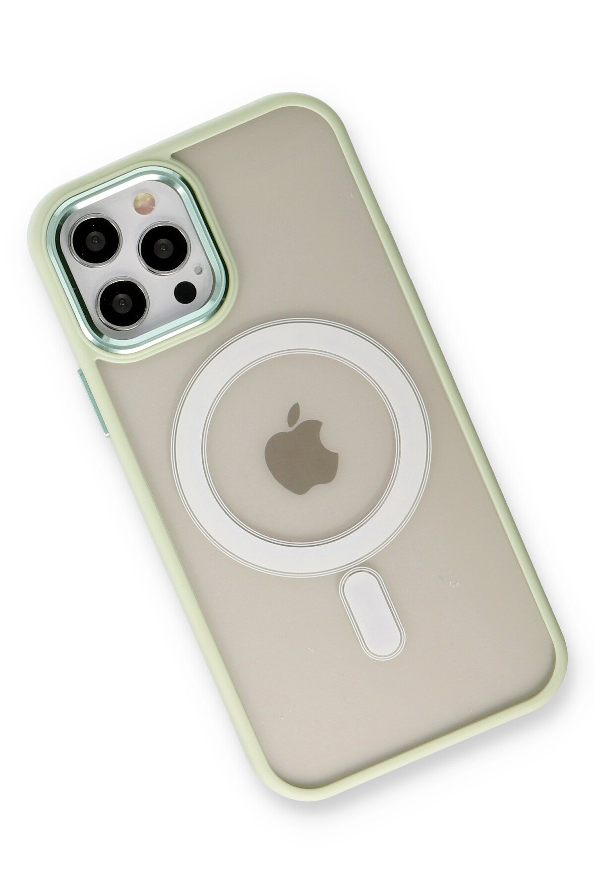 Newface iPhone 12 Pro Kılıf Razer Lensli Silikon - Mavi