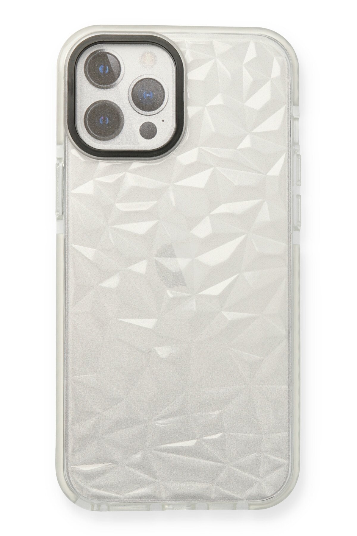 Newface iPhone 12 Pro Kılıf Miami Şeffaf Silikon  - Siyah