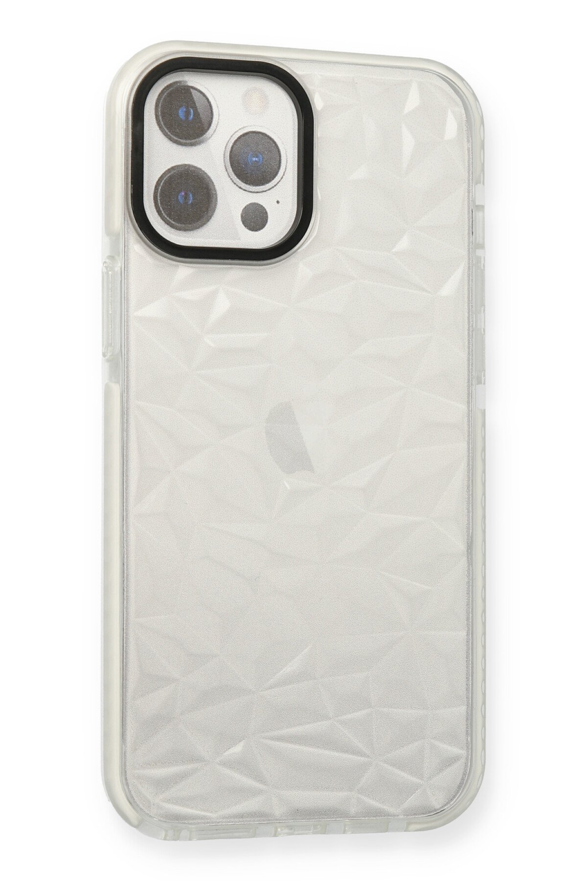 Newface iPhone 12 Pro Kılıf Miami Şeffaf Silikon  - Siyah