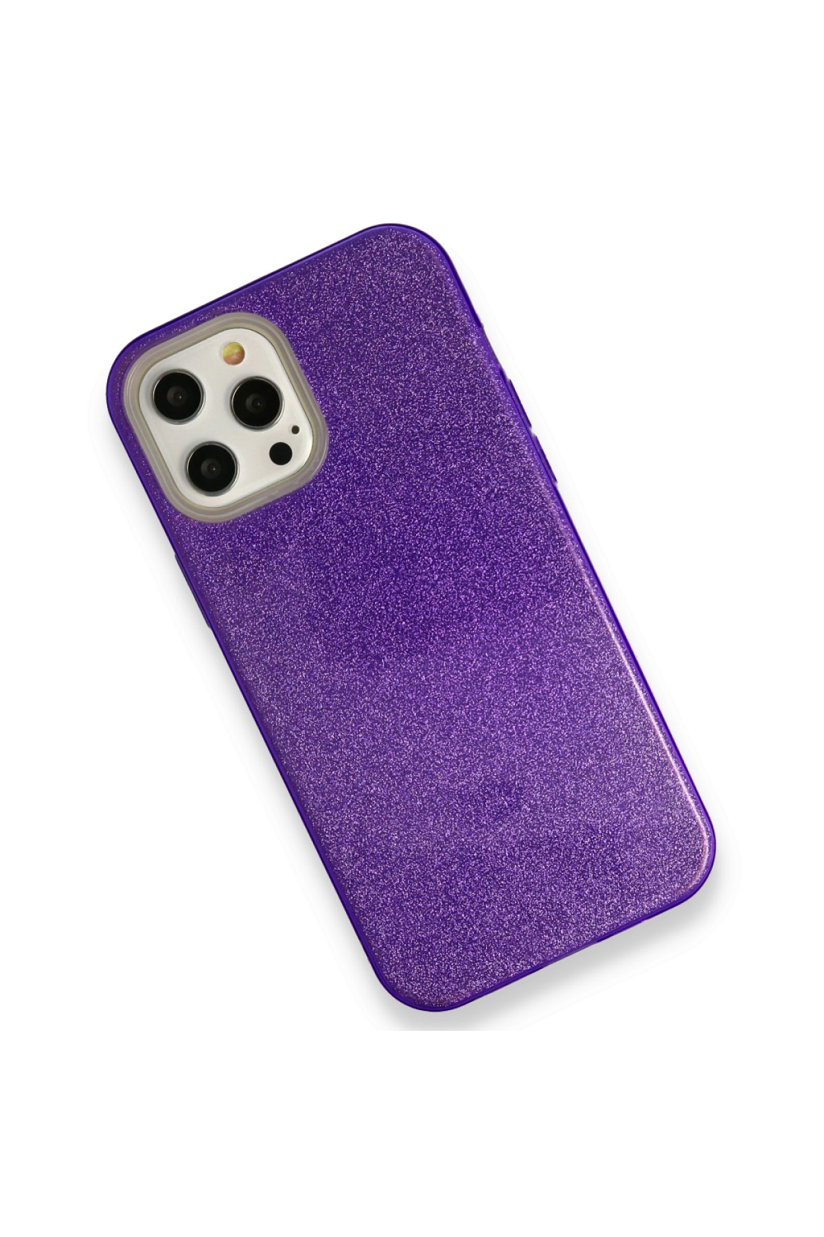 Newface iPhone 12 Pro Kılıf Lansman Glass Kapak - Lila