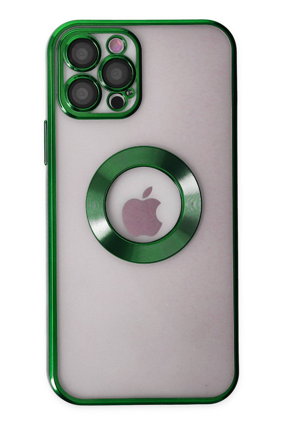 Newface iPhone 12 Pro Kılıf Glass Kapak - Lila