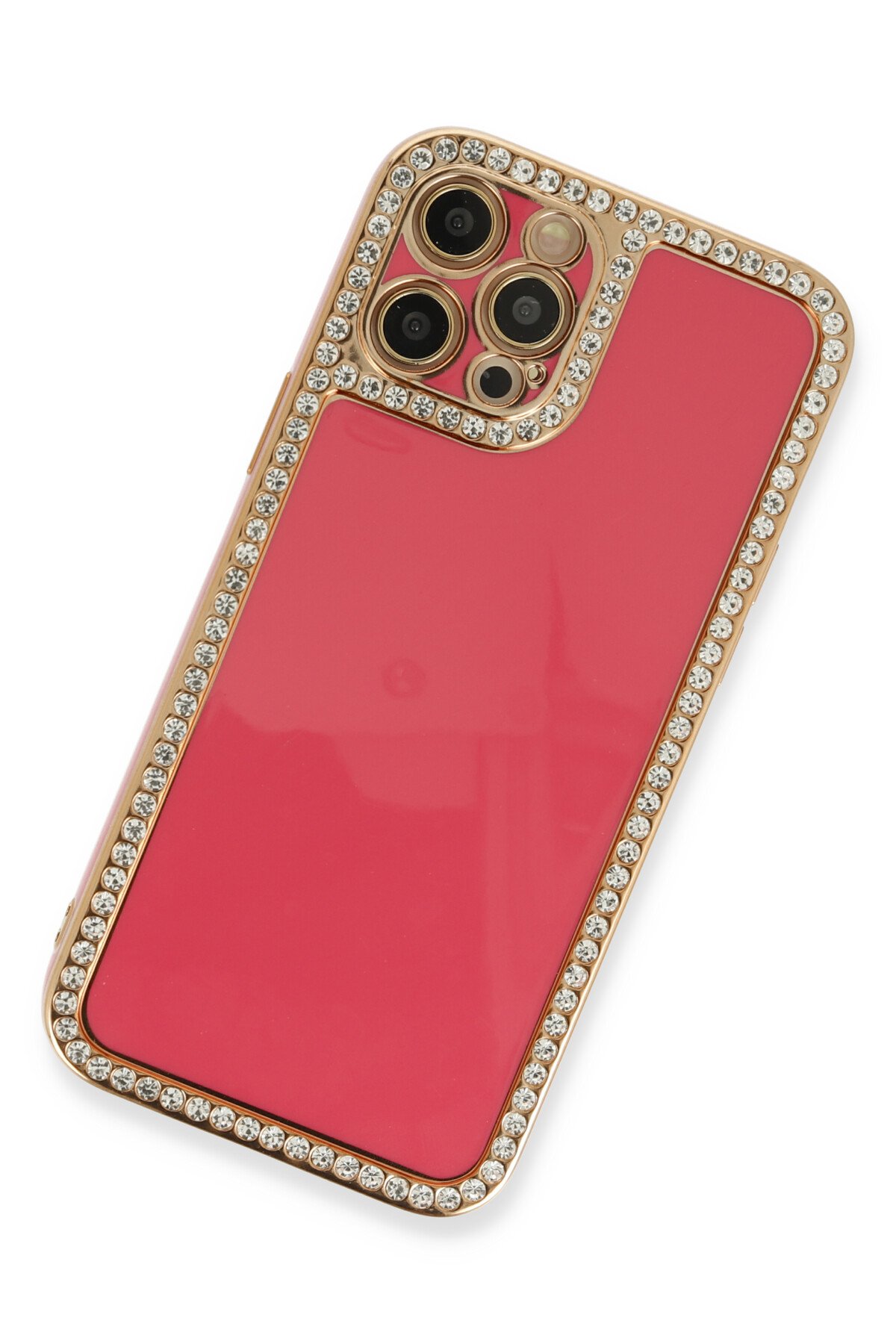 Newface iPhone 12 Pro Kılıf Liva Lens Silikon - Kırmızı