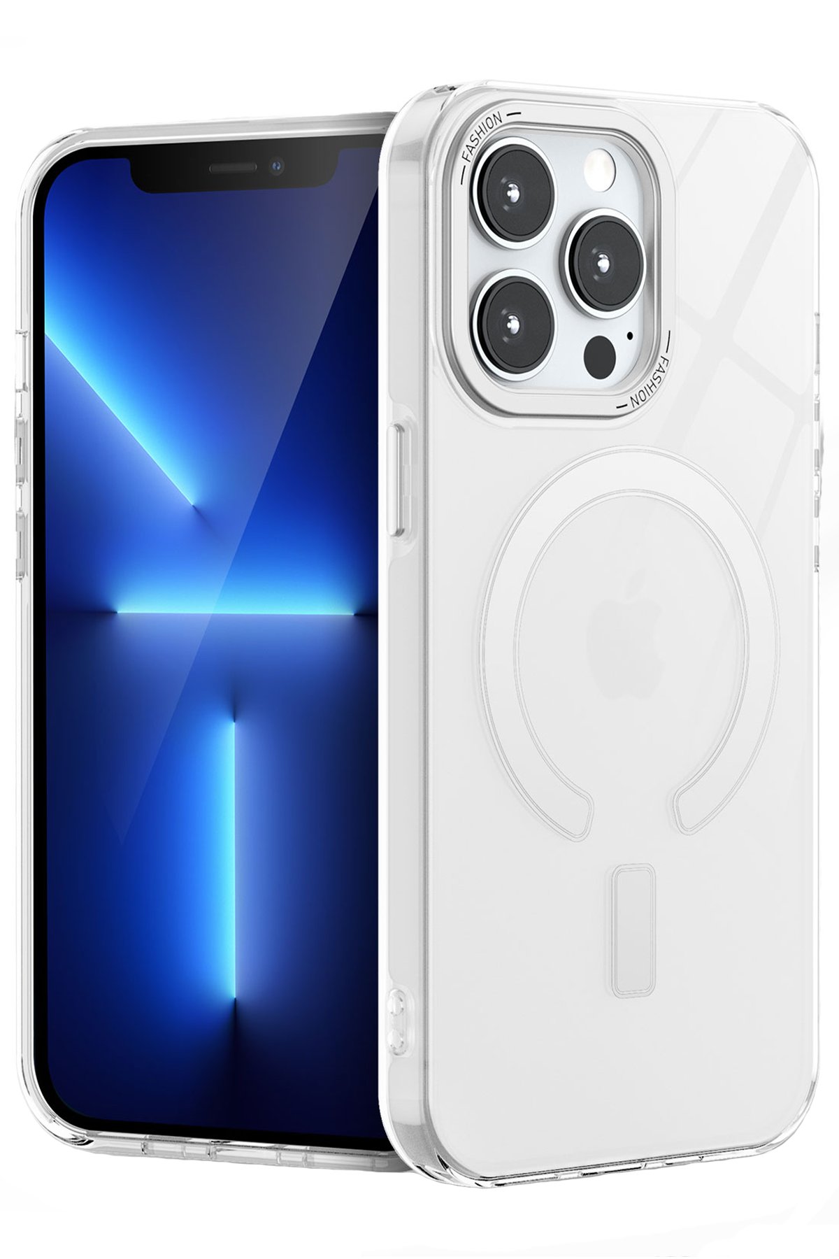 Newface iPhone 12 Pro Kılıf Glass Kapak - Lacivert