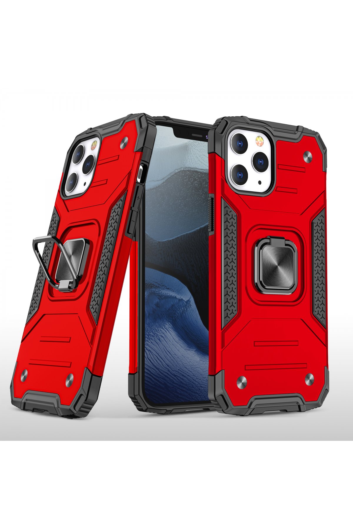Newface iPhone 12 Pro Kılıf Coco Deri Standlı Kapak - Kırmızı